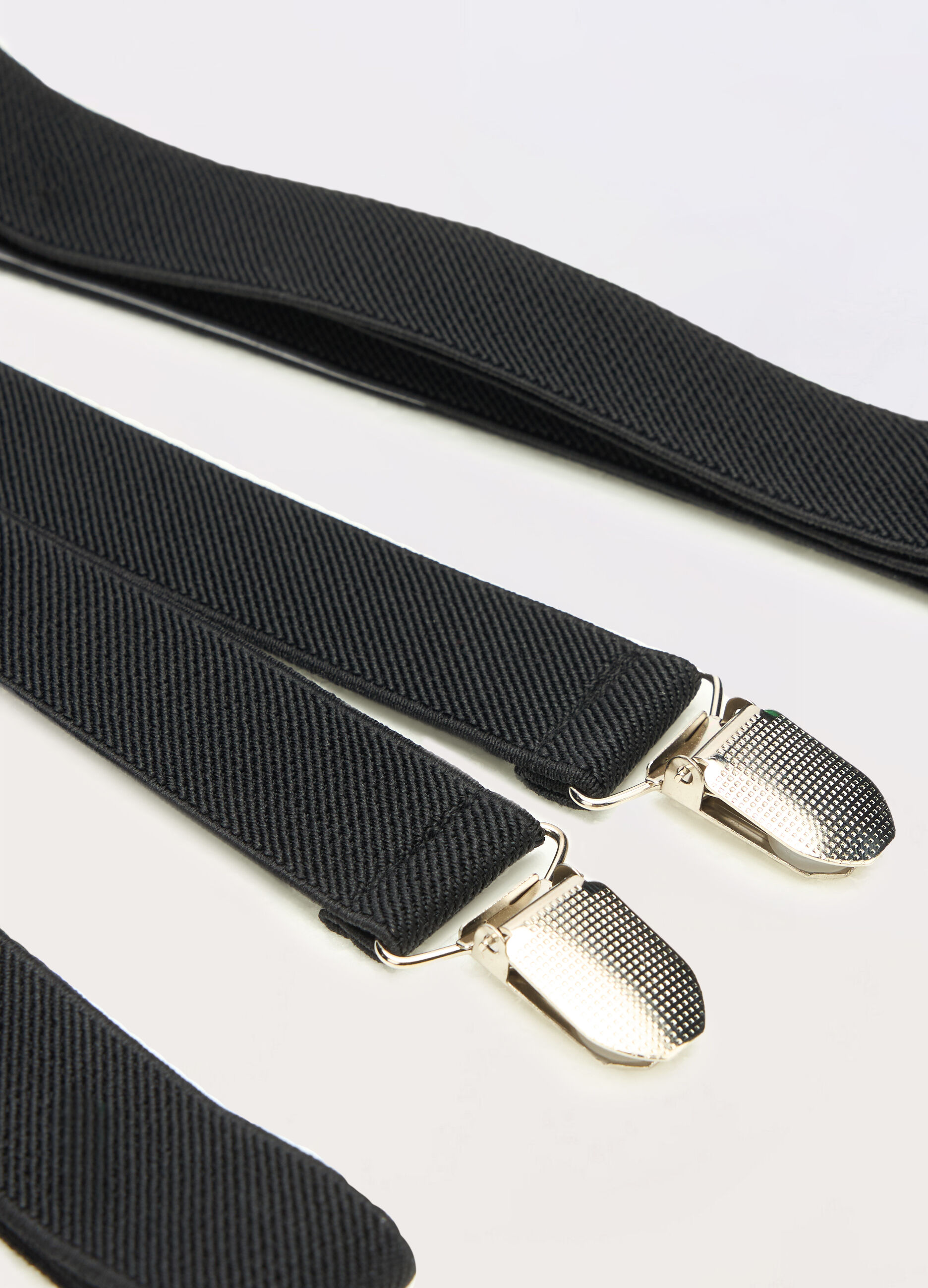 Bretelle elastiche con fermagli in metallo uomo