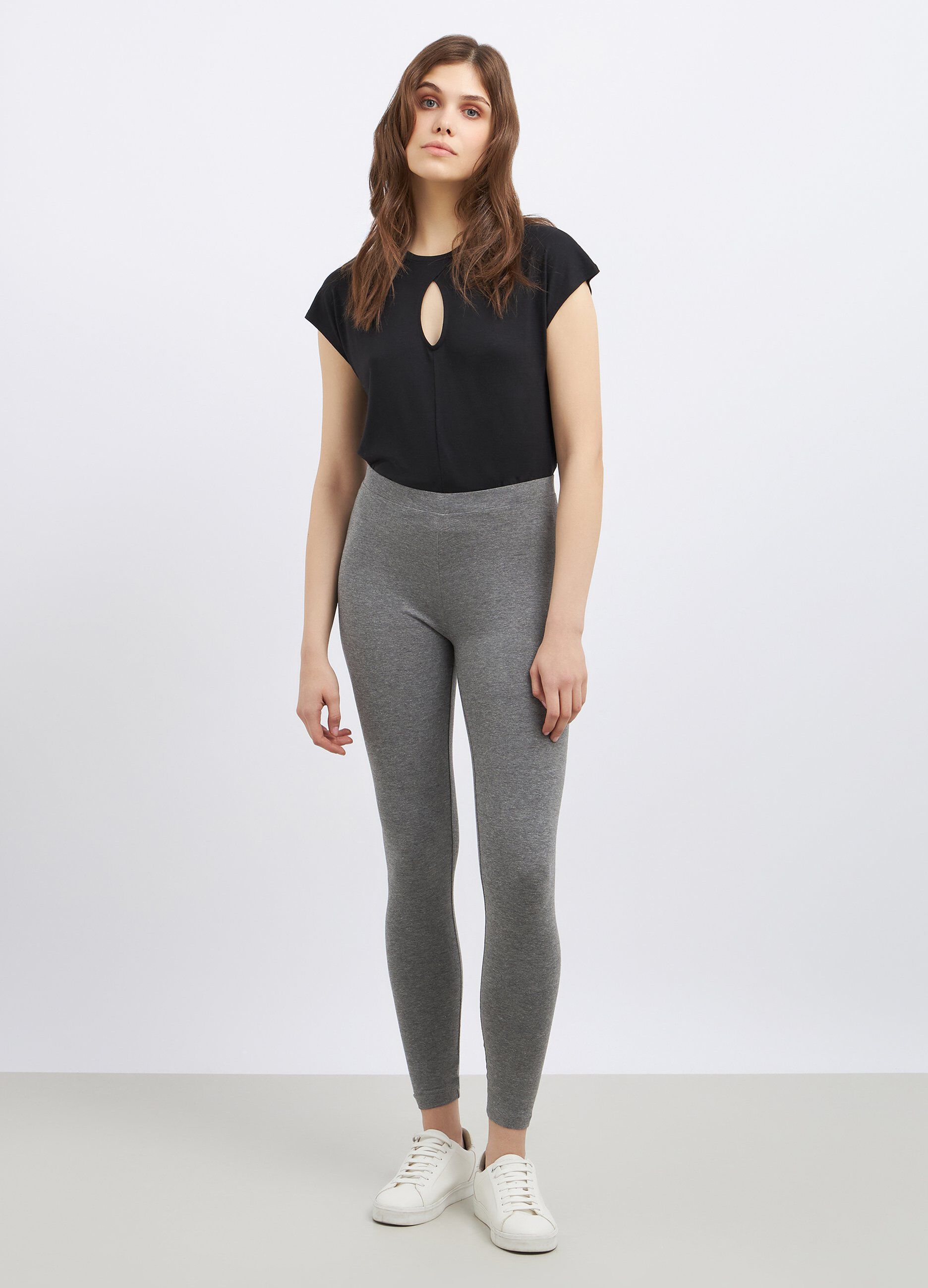 Leggings in cotone stretch donna_0