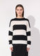 Pullover in misto lana e filo lurex a righe donna_1