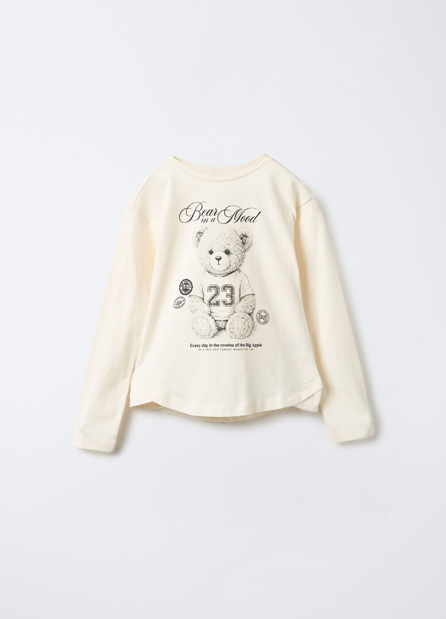 T-shirt in jersey di puro cotone bambina_0