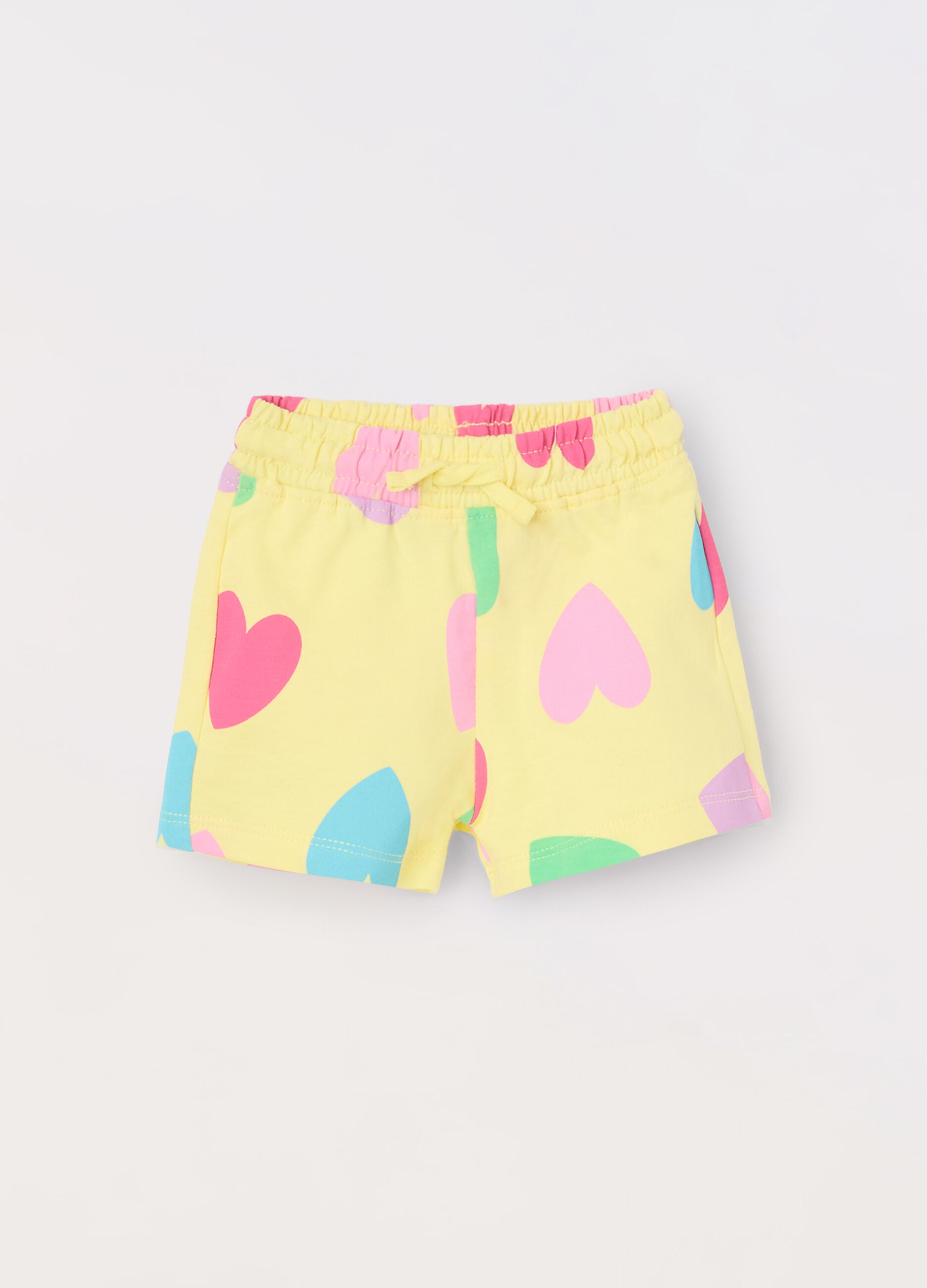 Shorts in french terry di puro cotone neonata_0