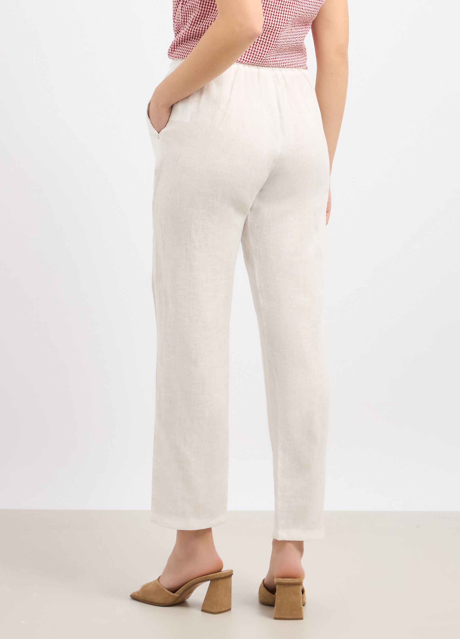 Pantaloni in puro lino donna_1