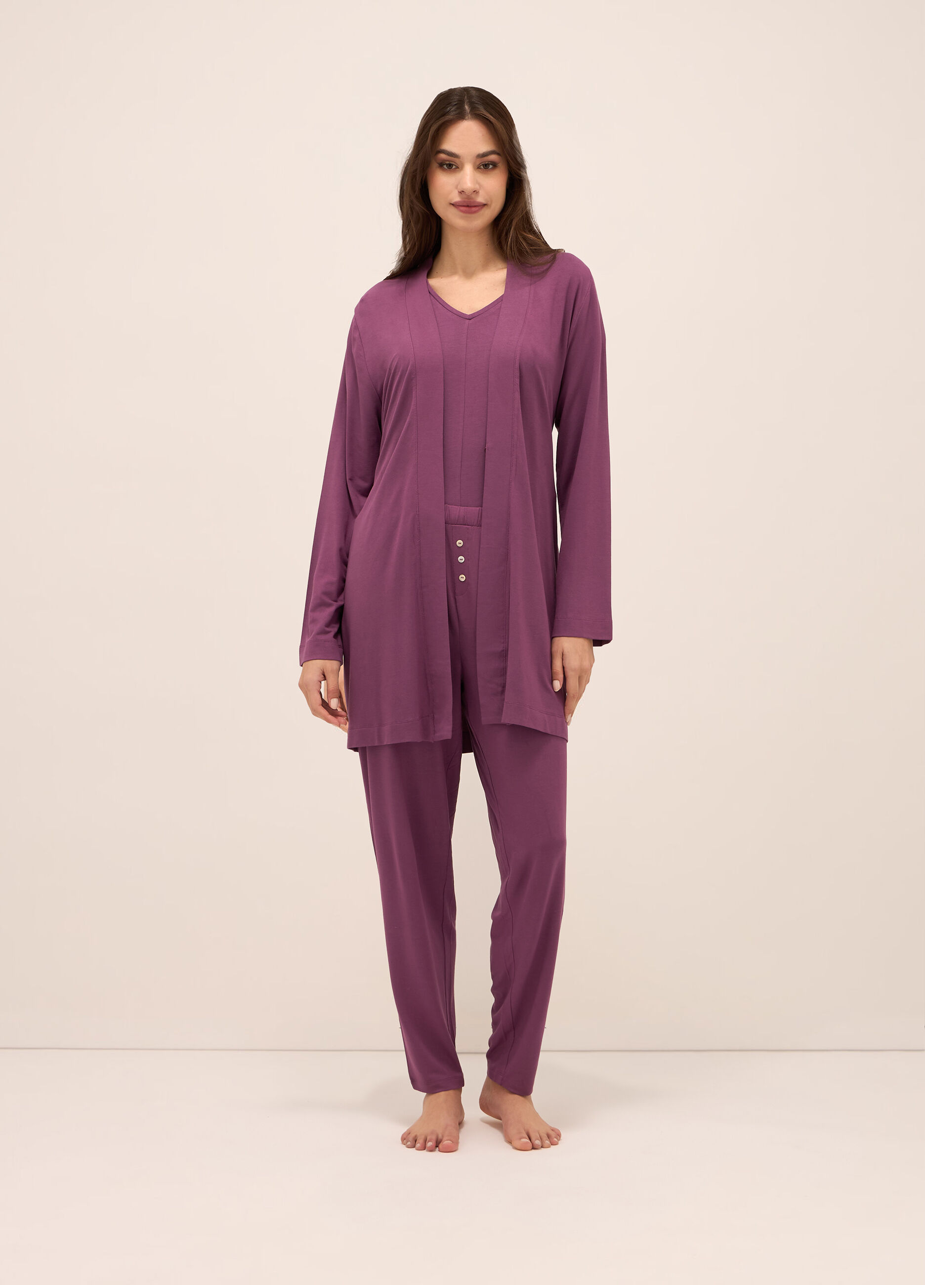 Vestaglia in modal stretch donna