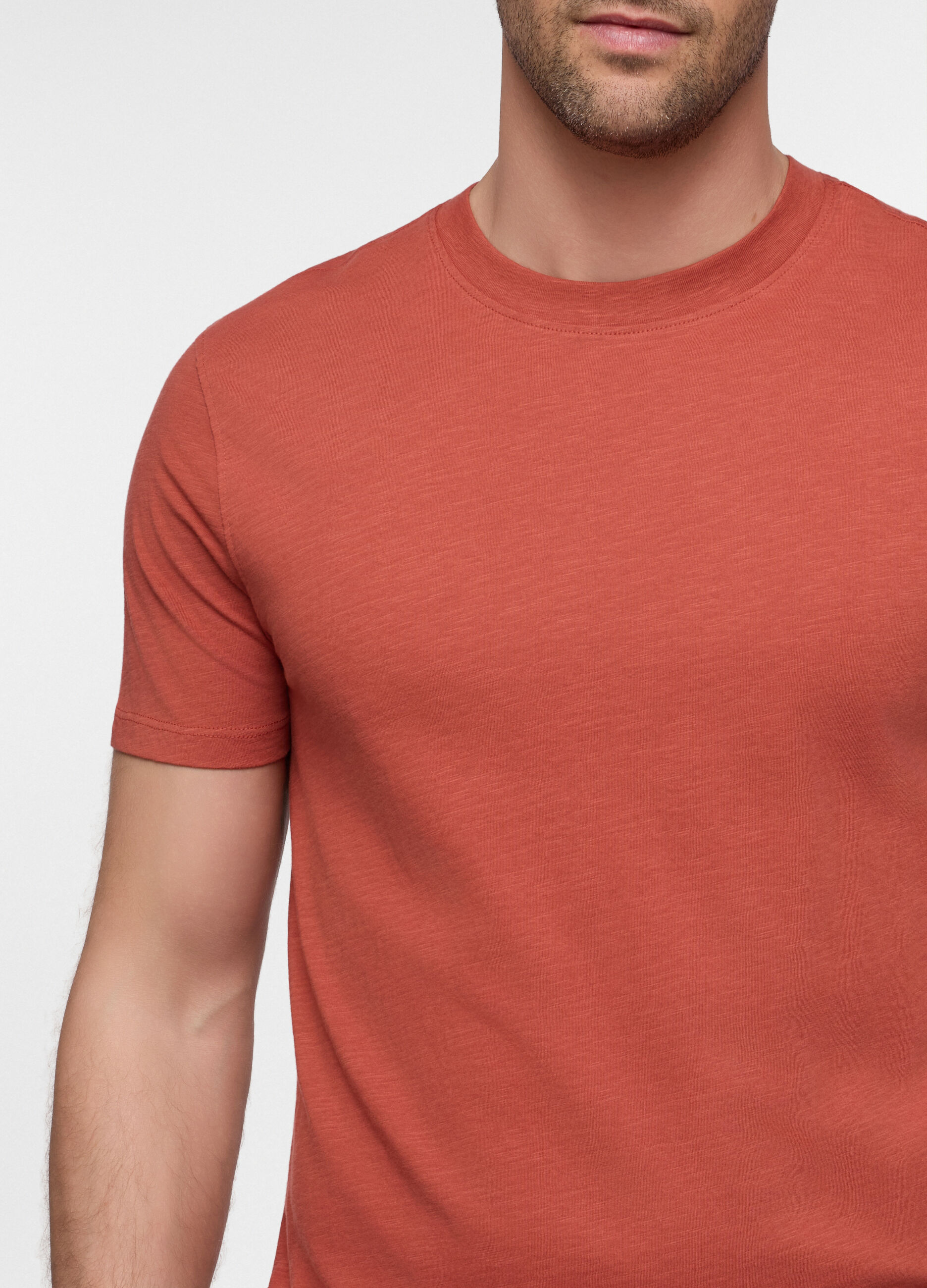 T-shirt in cotone fiammato uomo