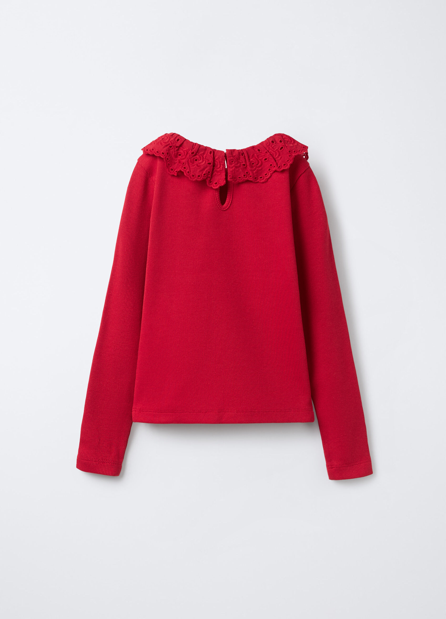 T-shirt in costina di cotone stretch Fit Slim bambina_1
