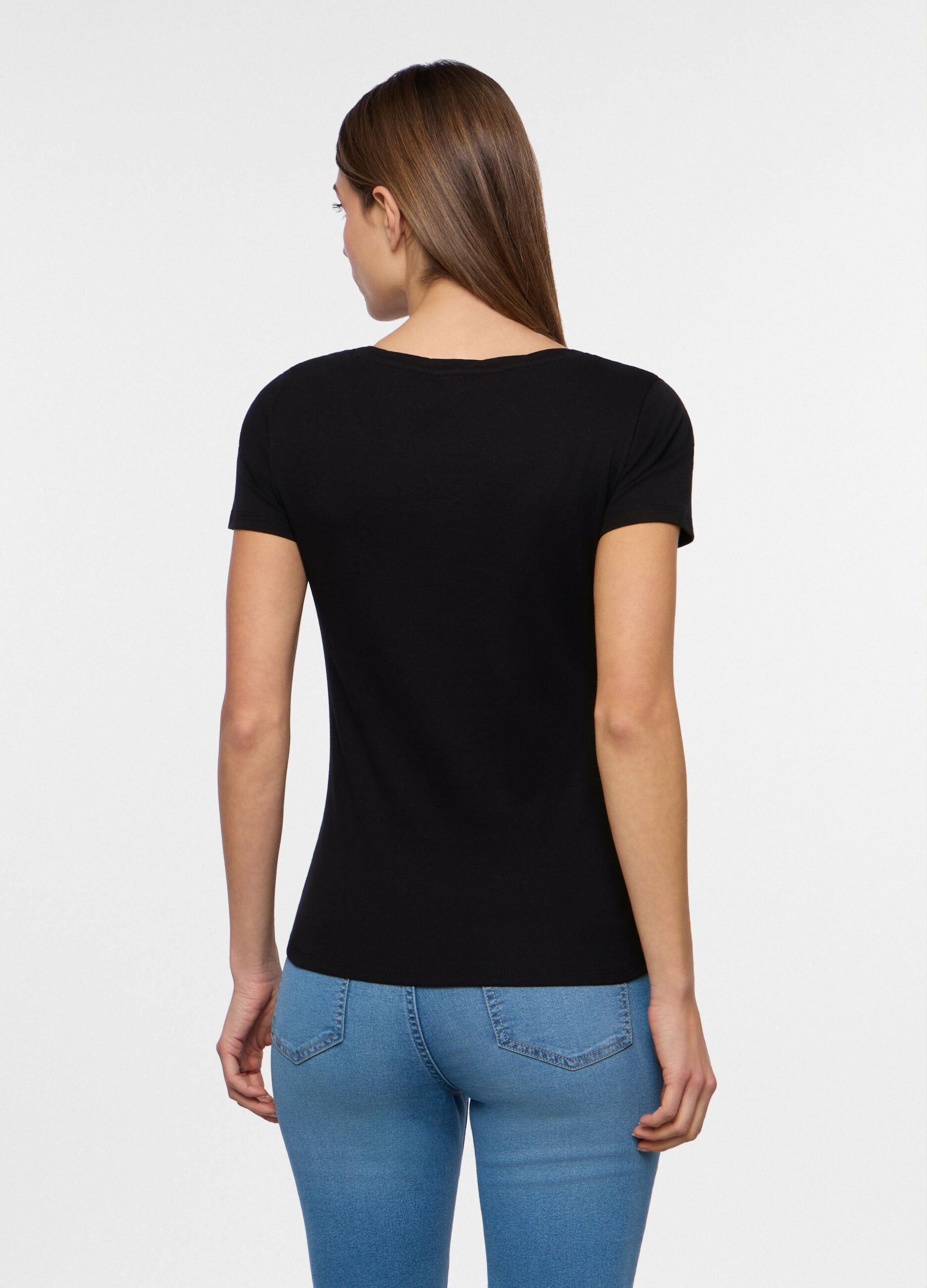 T-shirt con scollo rotondo donna_1