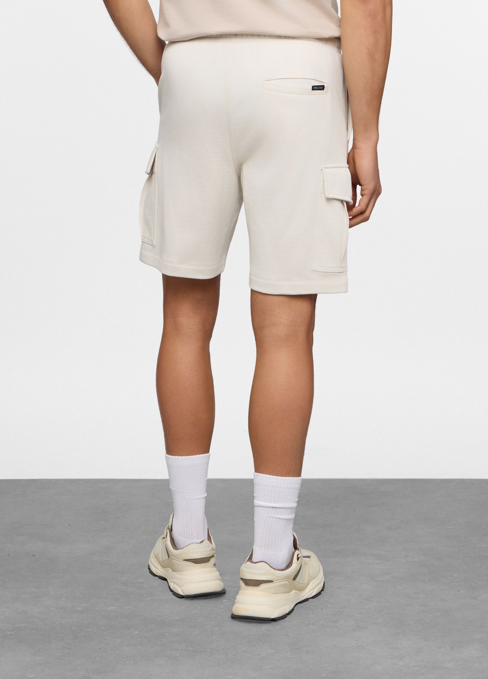 Pantaloncini cargo in felpa di cotone uomo