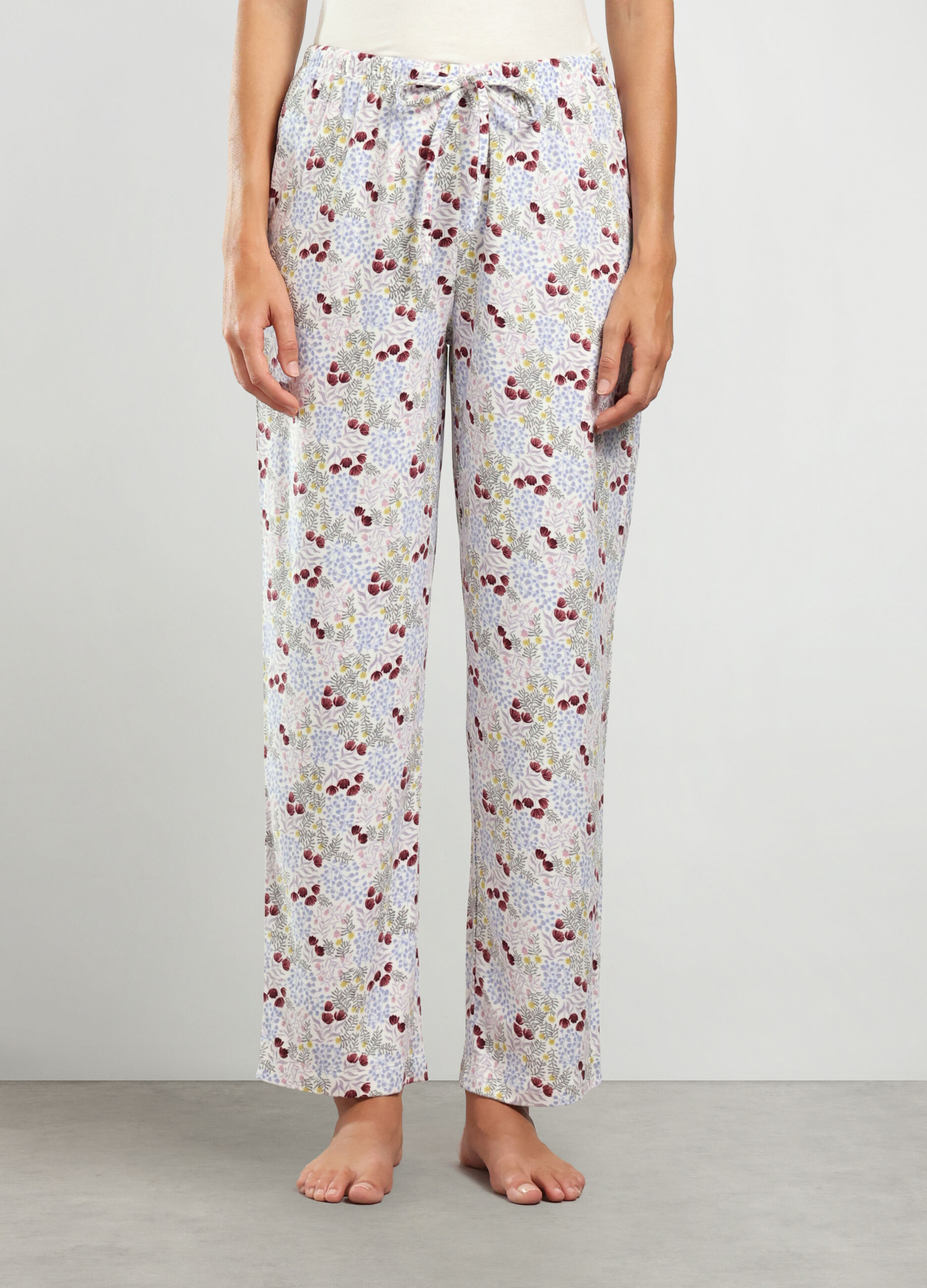 Pantaloni pigiama velour donna_0