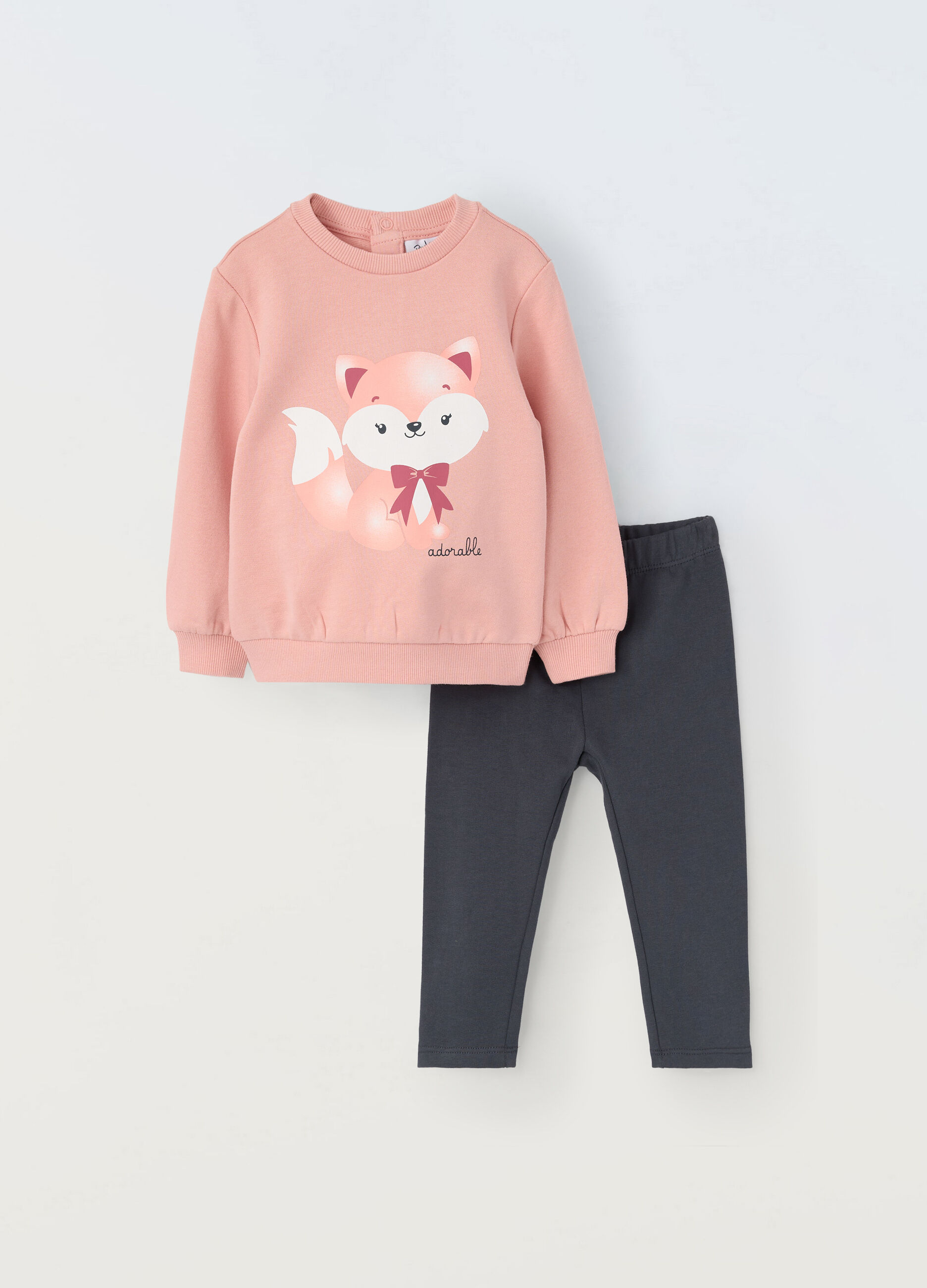 Jogging set in cotone fleece neonata_0