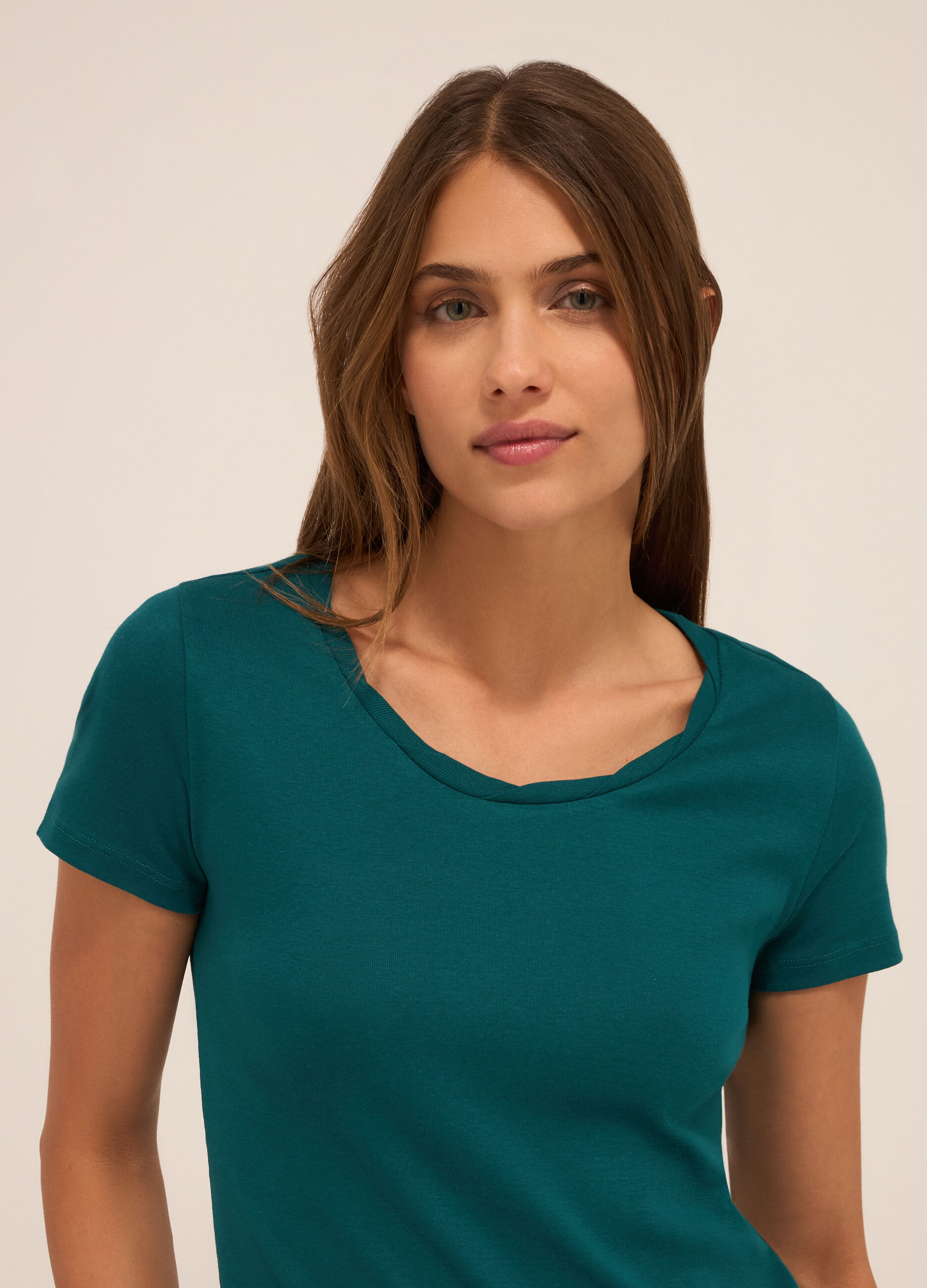 T-shirt in puro cotone donna_2