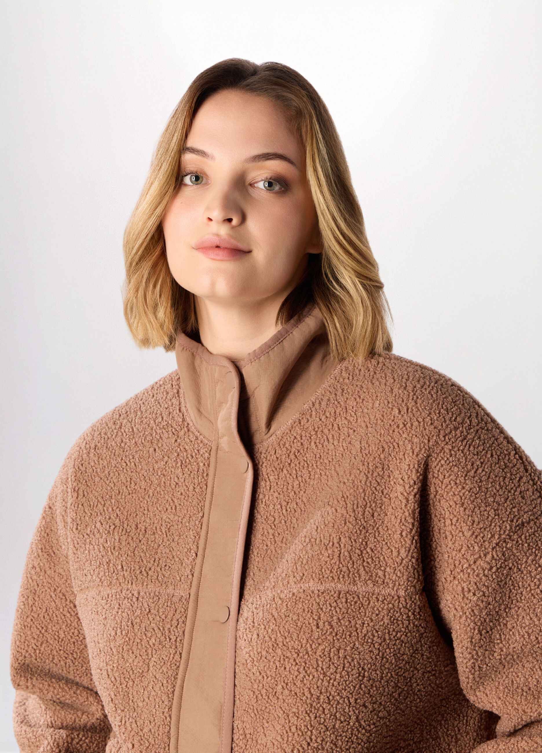 Giacca teddy donna curvy_2