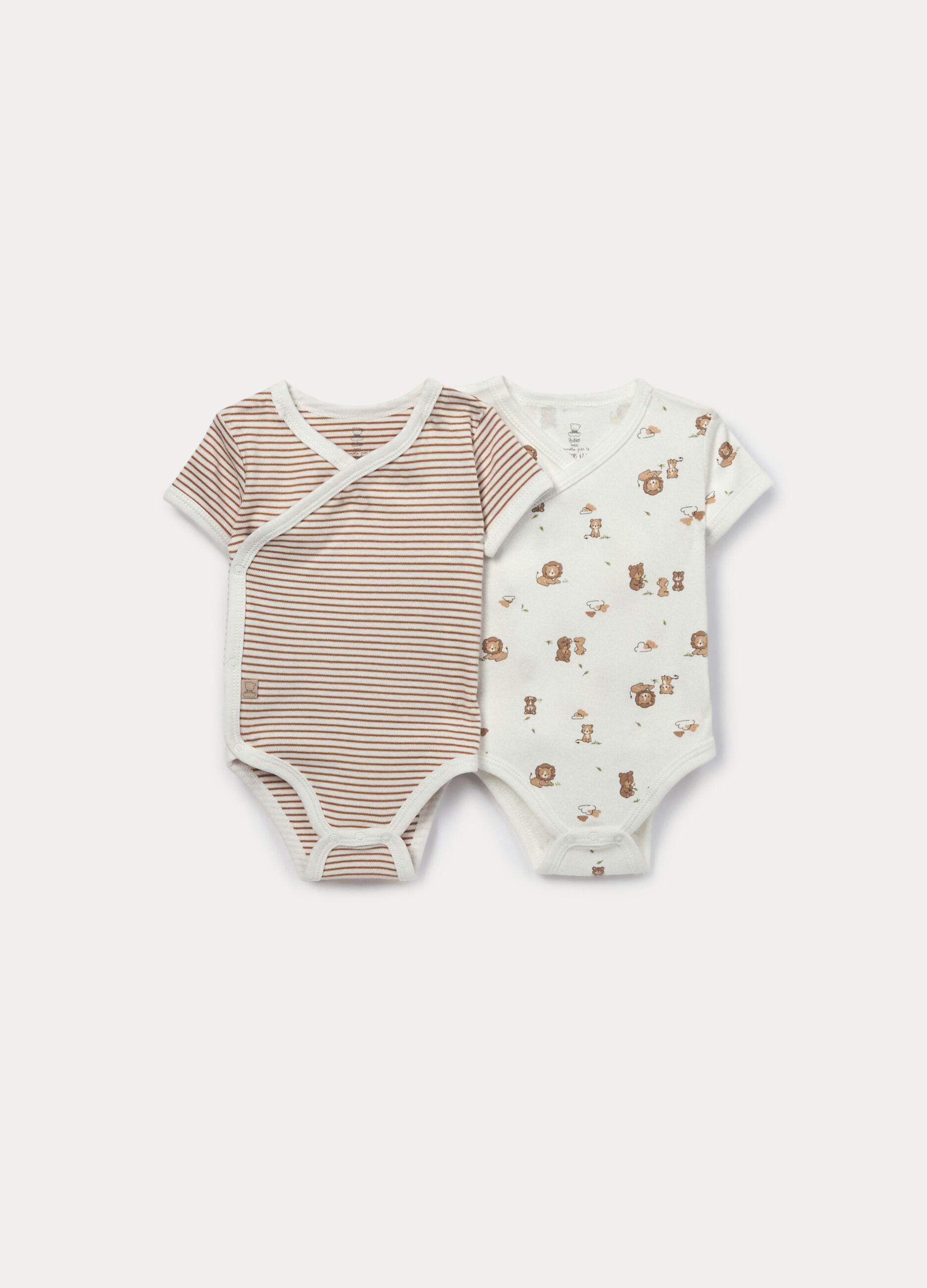 Pack 2 body in interlock di puro cotone neonato_0