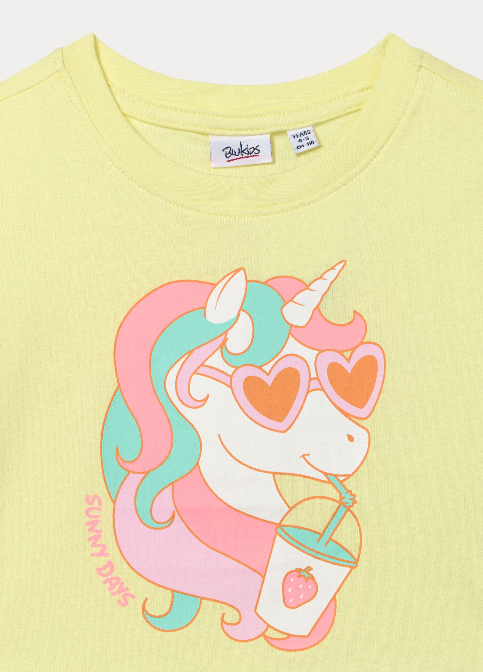 T-shirt girocollo in jersey di puro cotone bambina_2