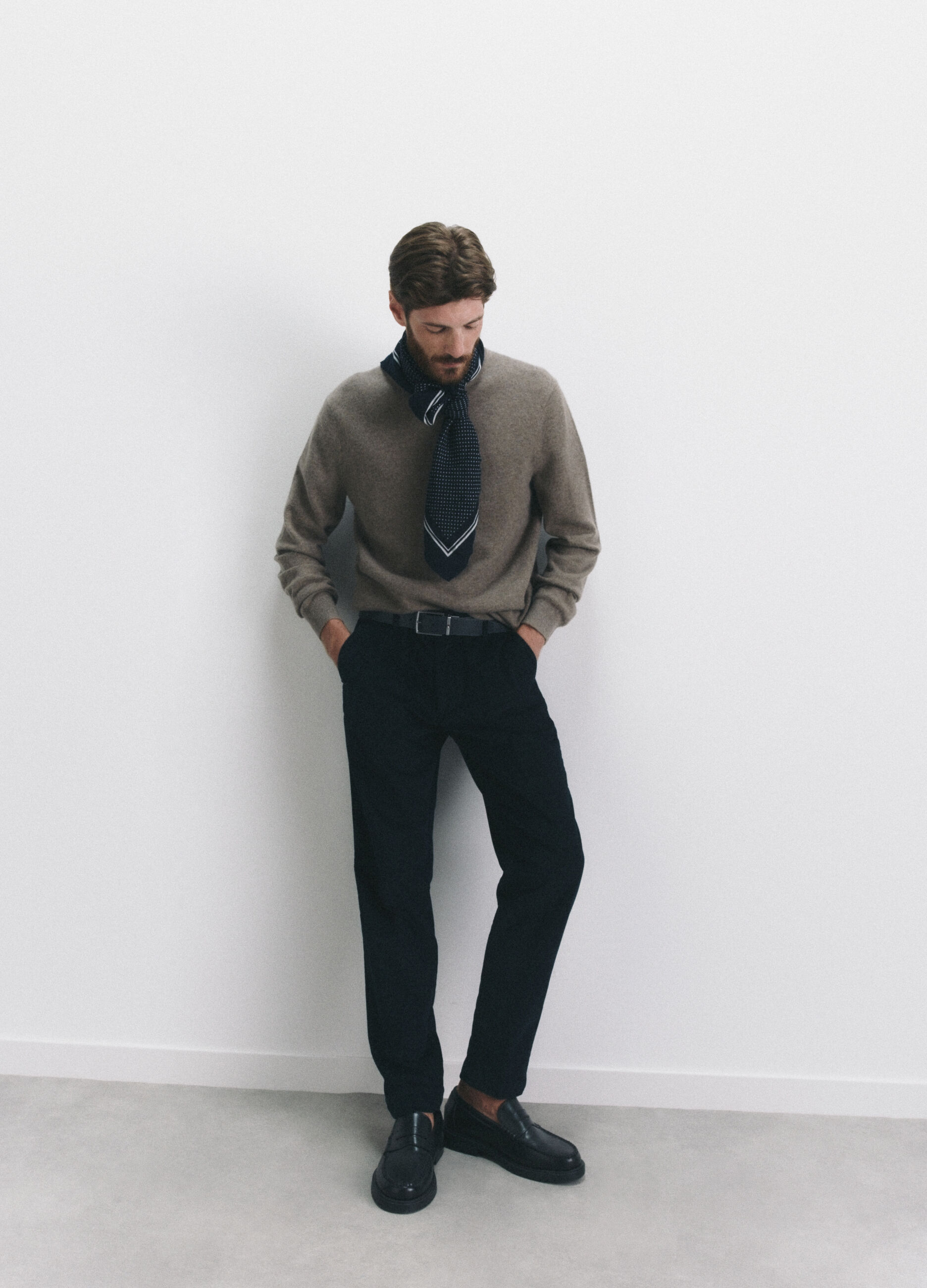 Maglione girocollo in cashmere uomo