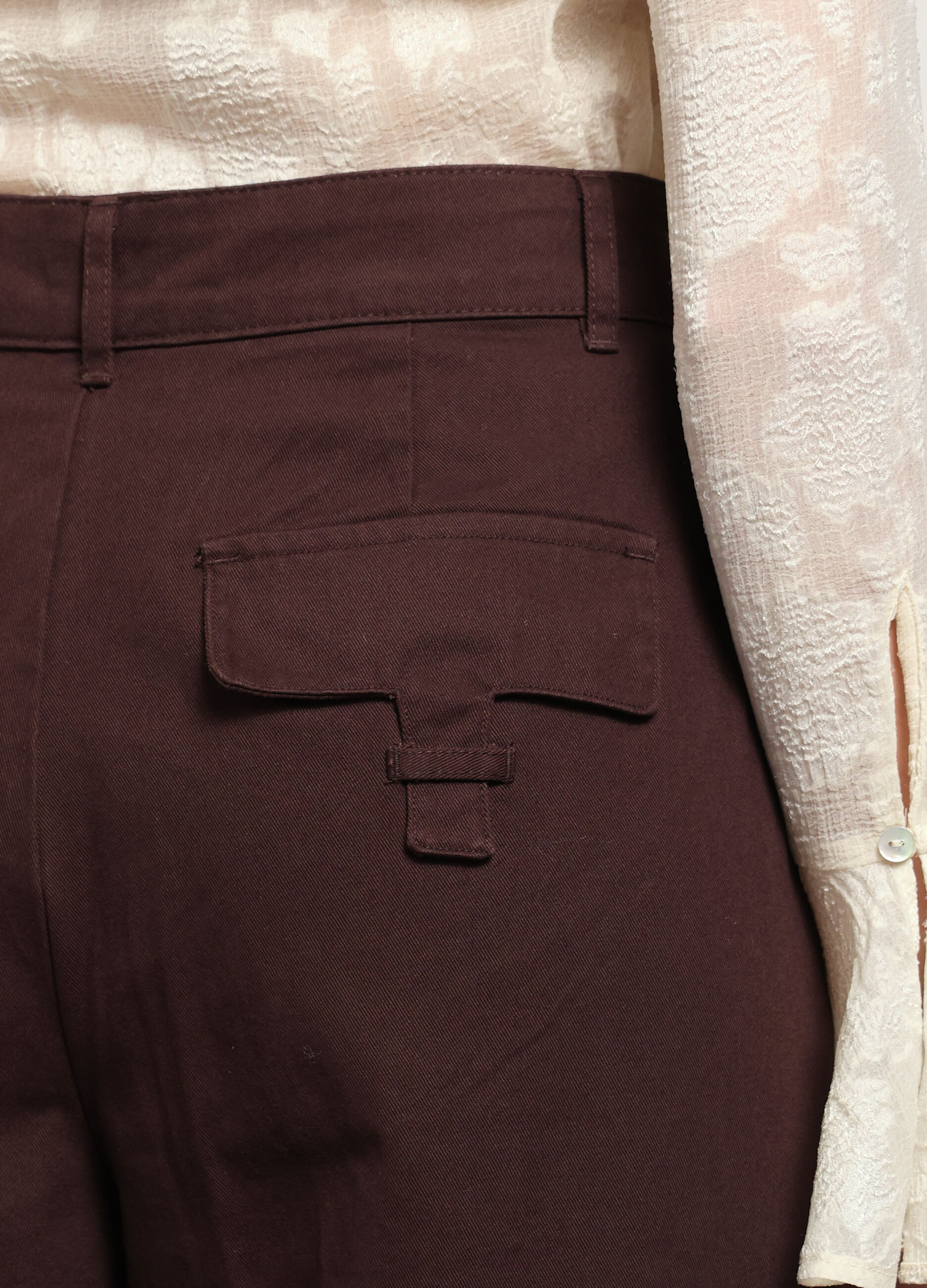 Pantalone palazzo in puro cotone donna_2