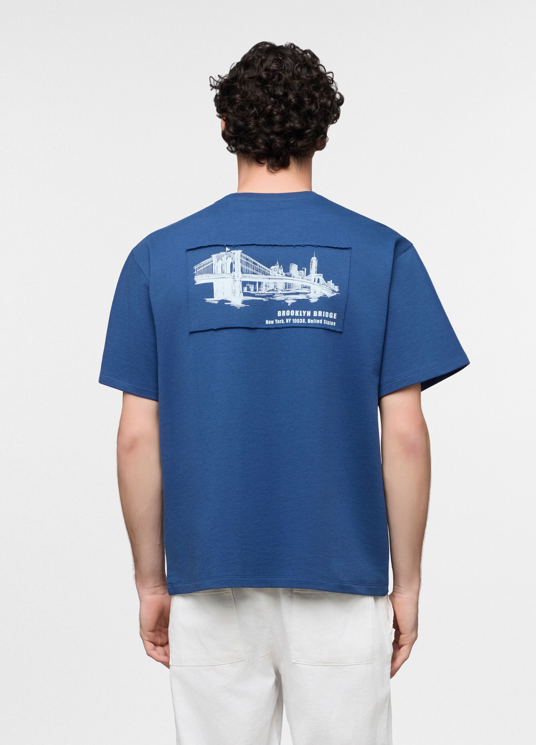 T-shirt Brooklyn in felpa misto cotone uomo_1