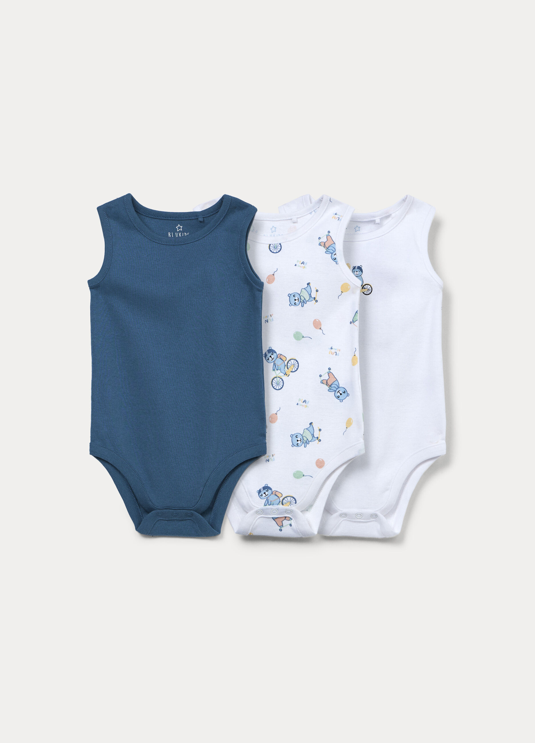 Pack 3 body in costina di puro cotone_0