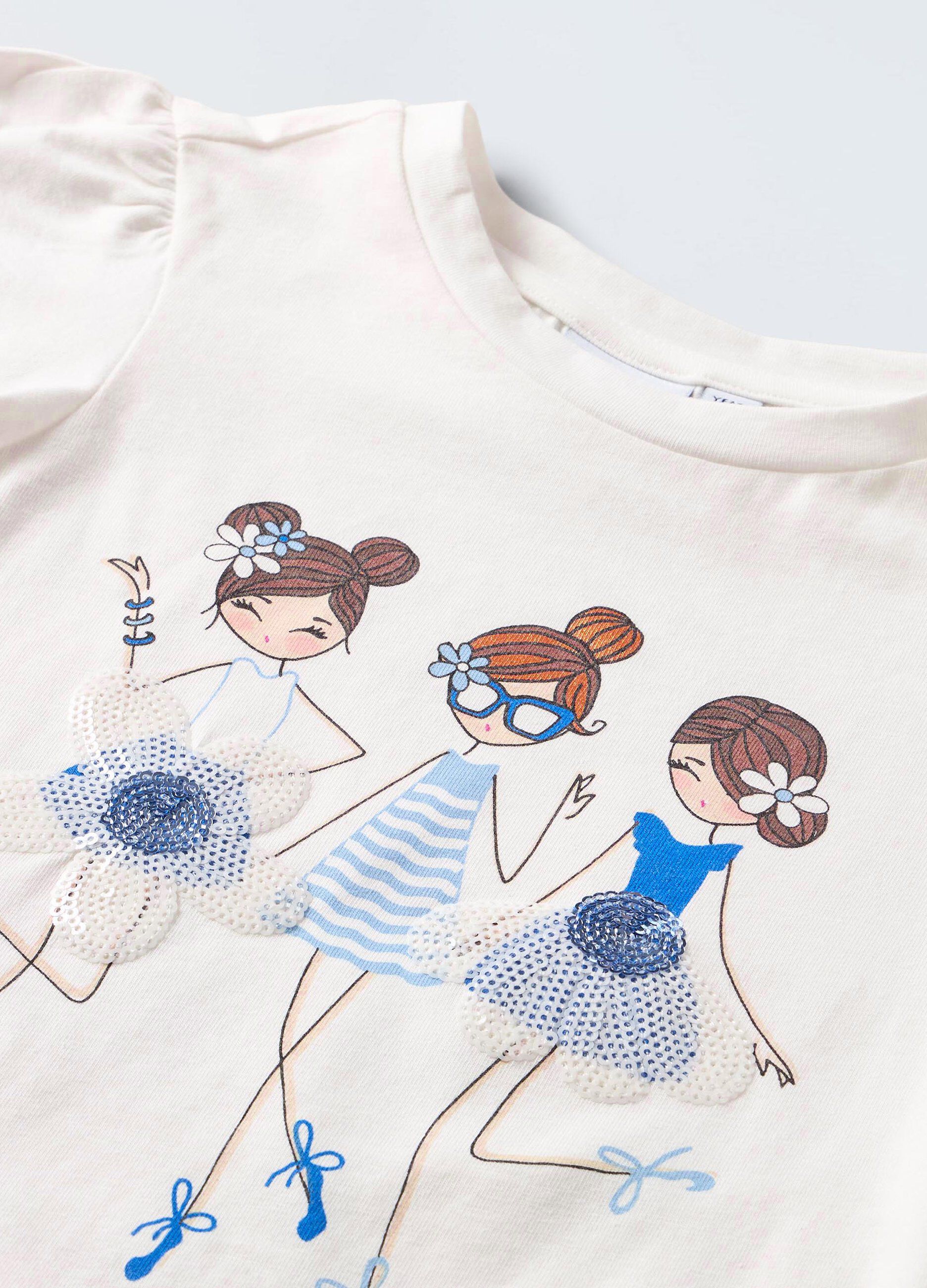 T-shirt in puro cotone bambina