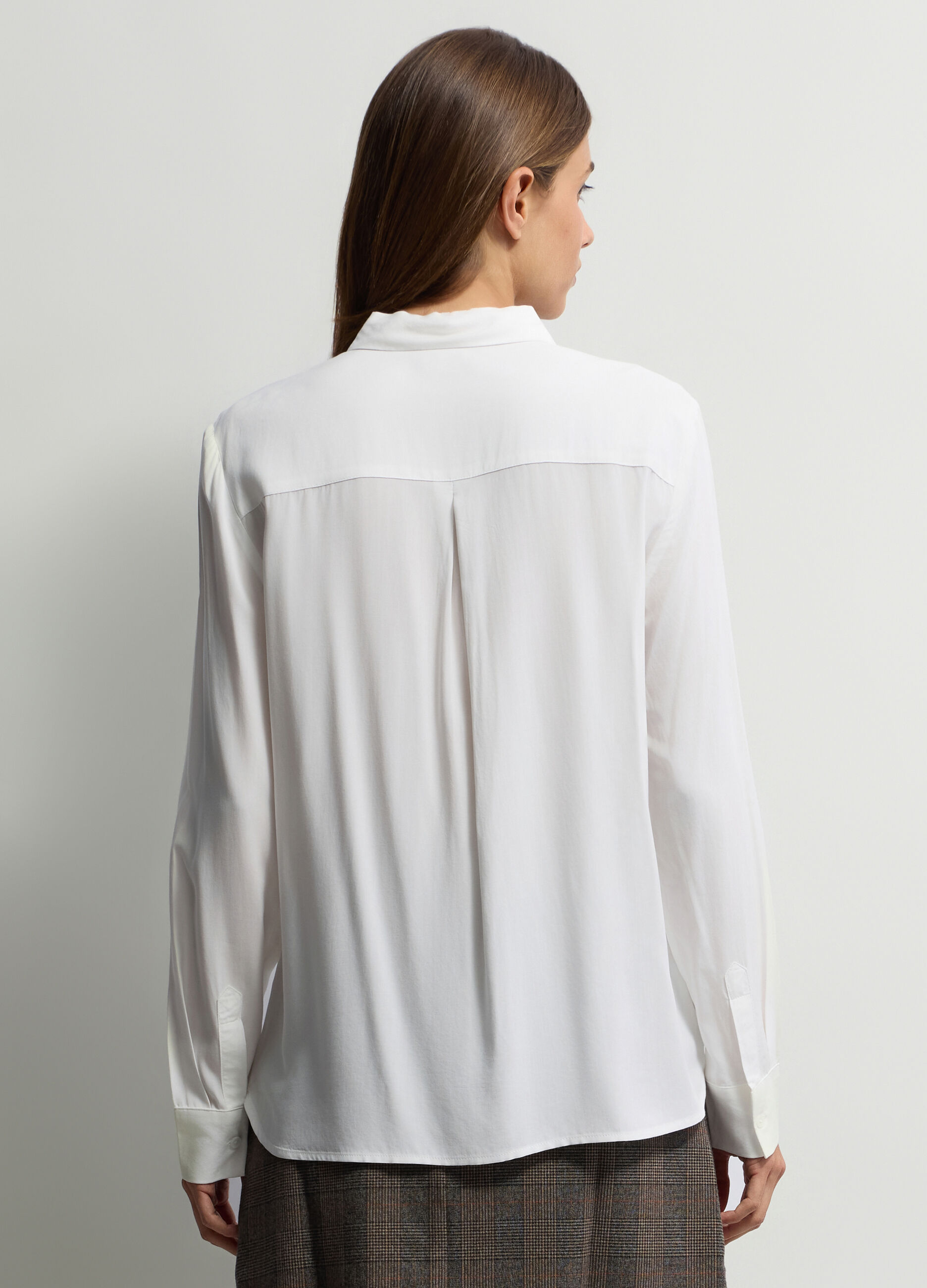 Camicia Fit Regular con colletto alla francese in pura viscosa donna_1
