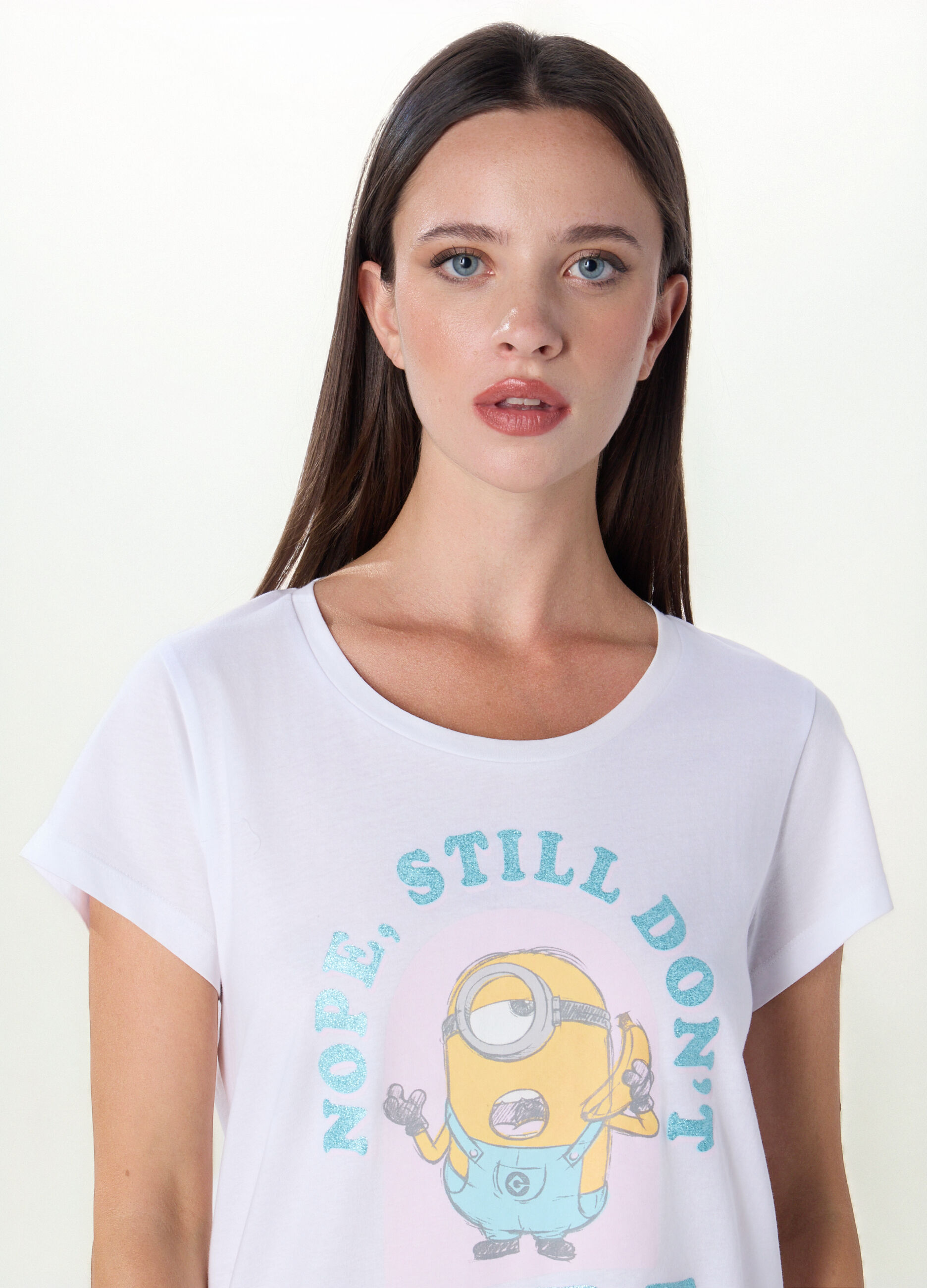 Pigiama corto in jersey di puro cotone donna_2