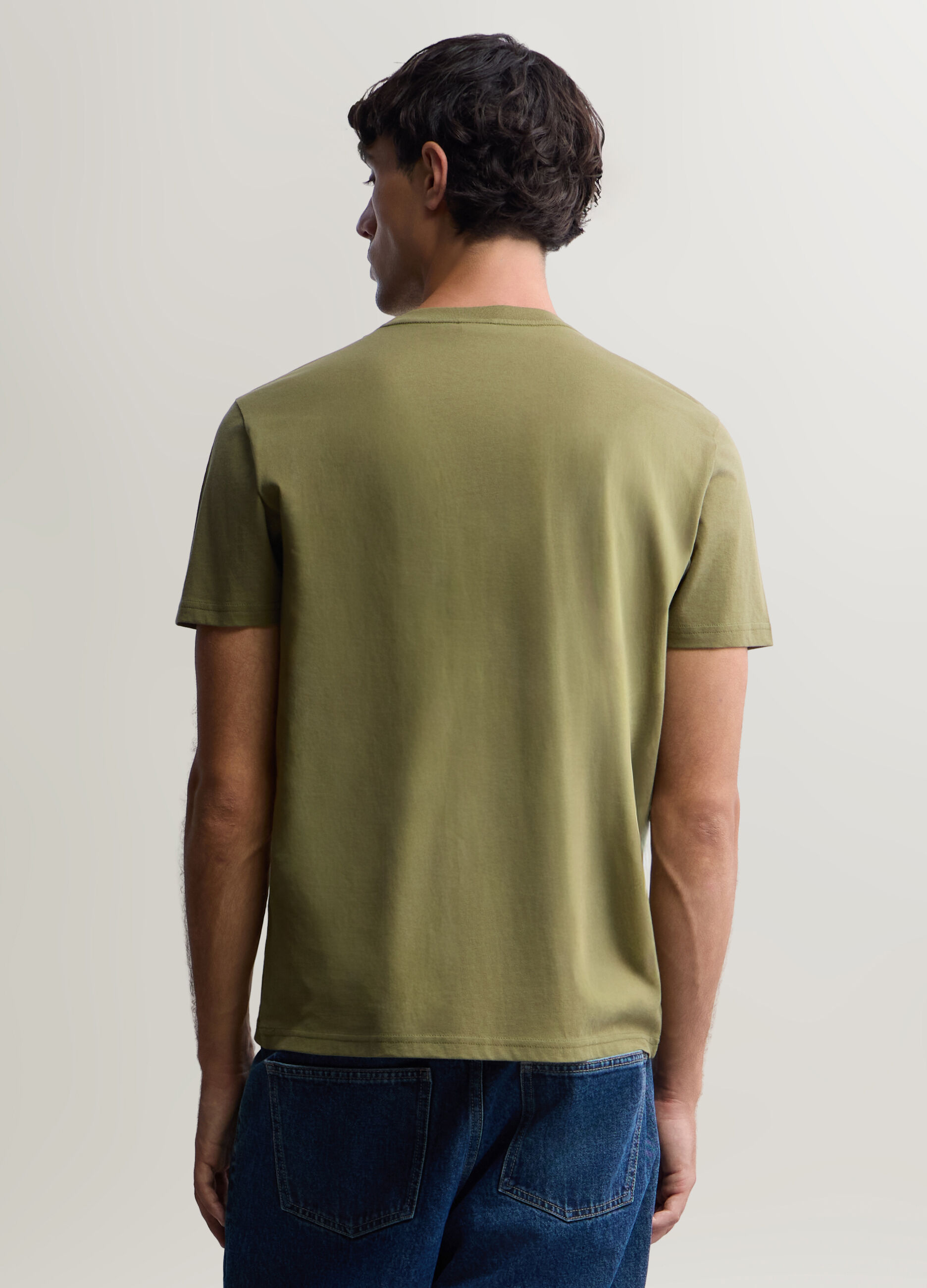T-shirt girocollo in cotone con stampa Peanuts uomo