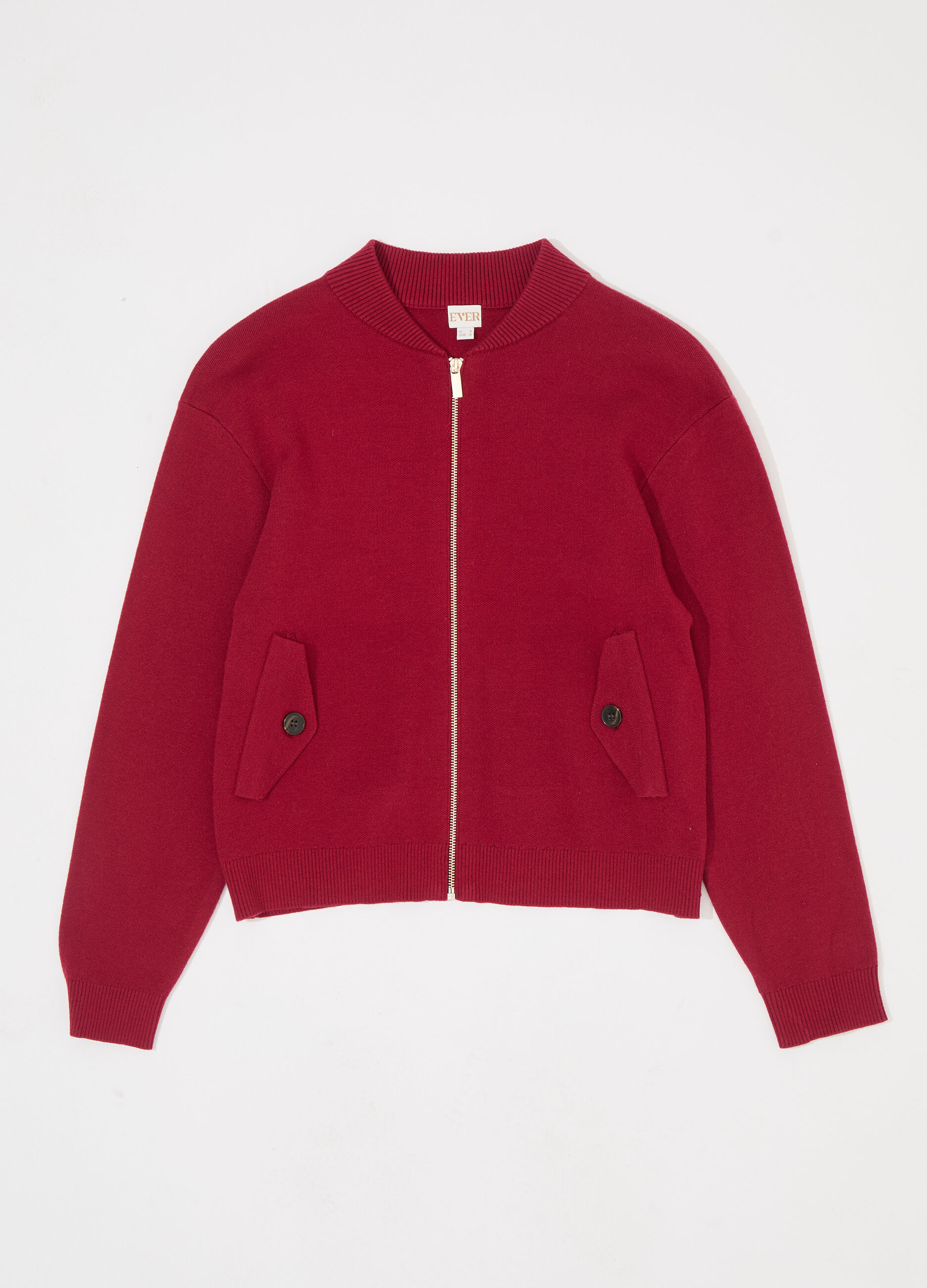 Bomber in tricot con zip donna_4