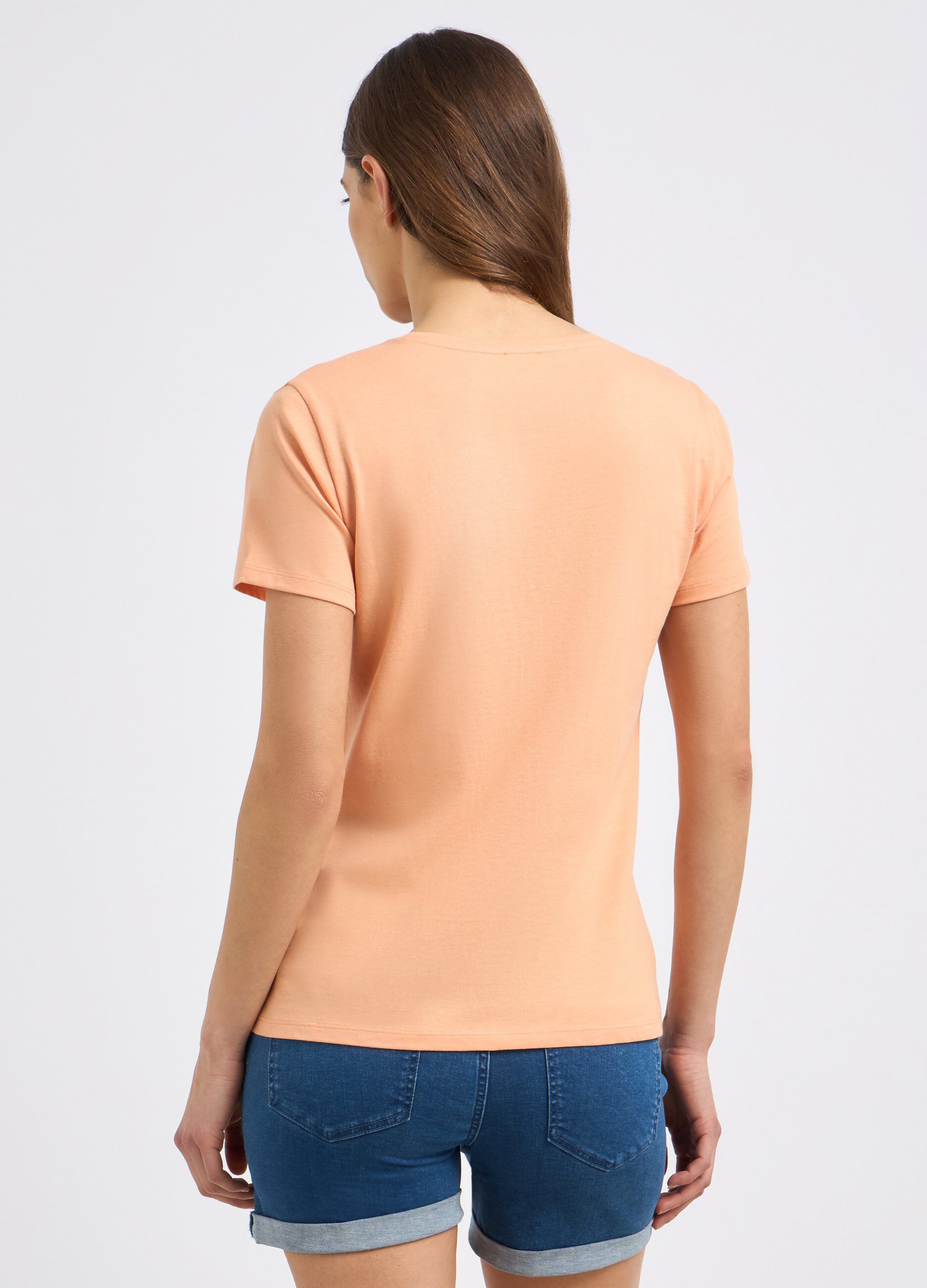T-shirt in puro cotone con stampa donna_1