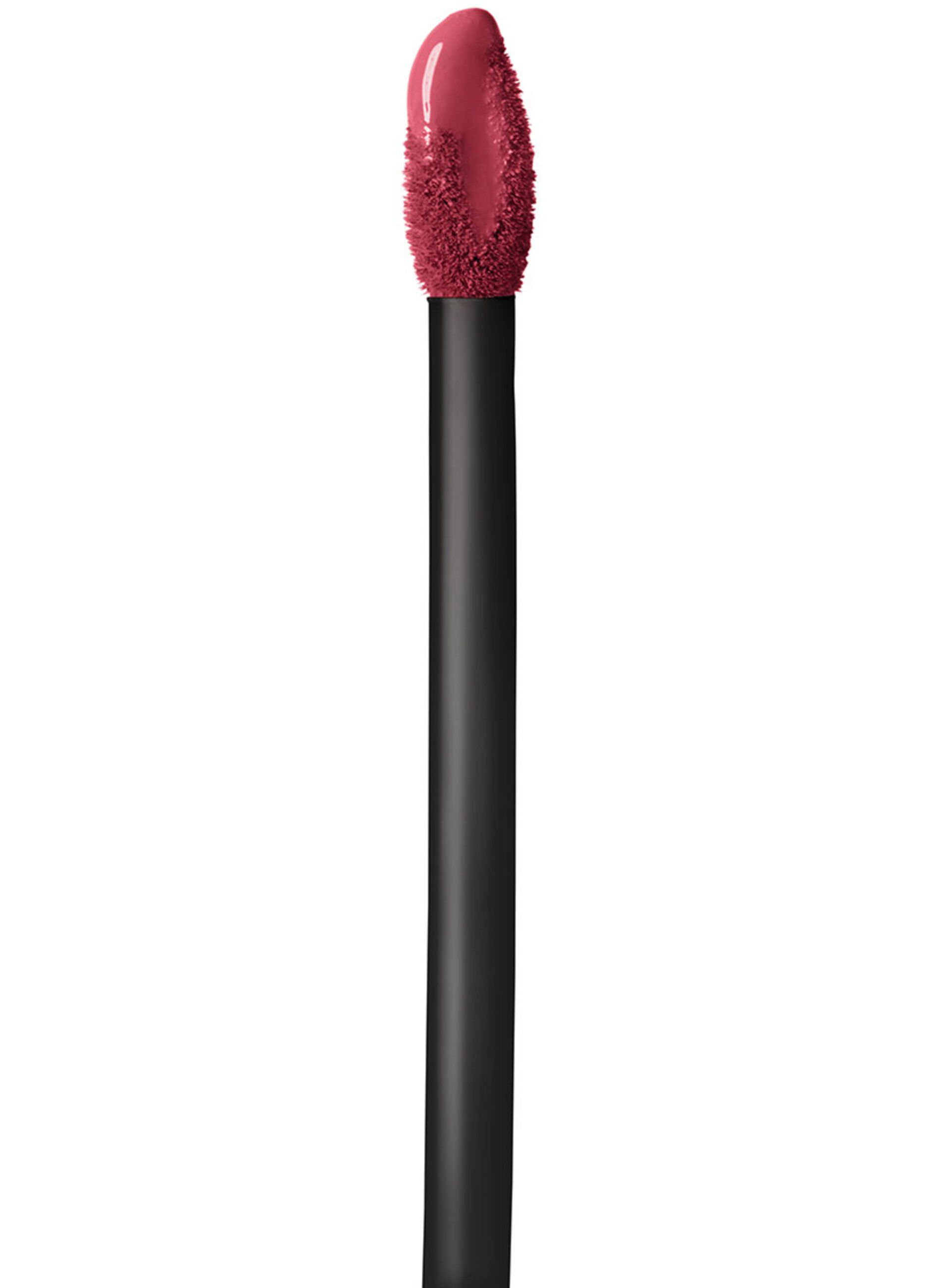 Maybelline New York Tinta Labbra SuperStay Matte Ink, Rossetto Matte Liquido a Lunga Tenuta, Ruler (80), 5 ml.
