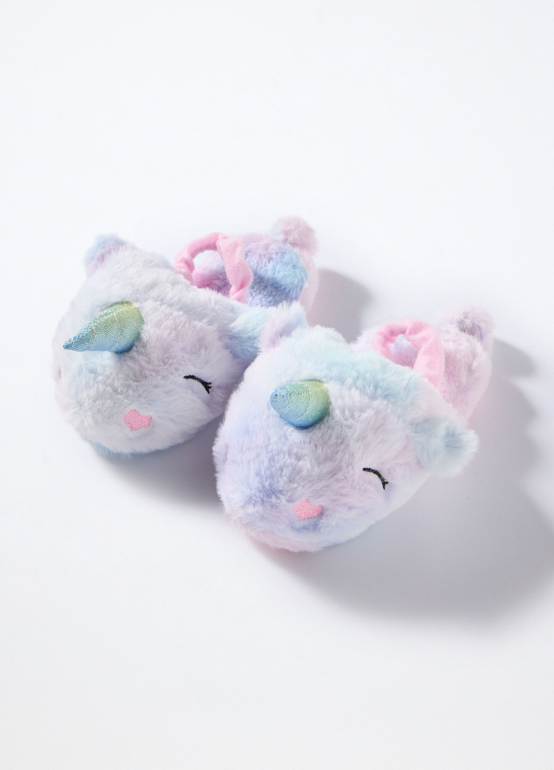 Pantofole multicolor in eco fur_0