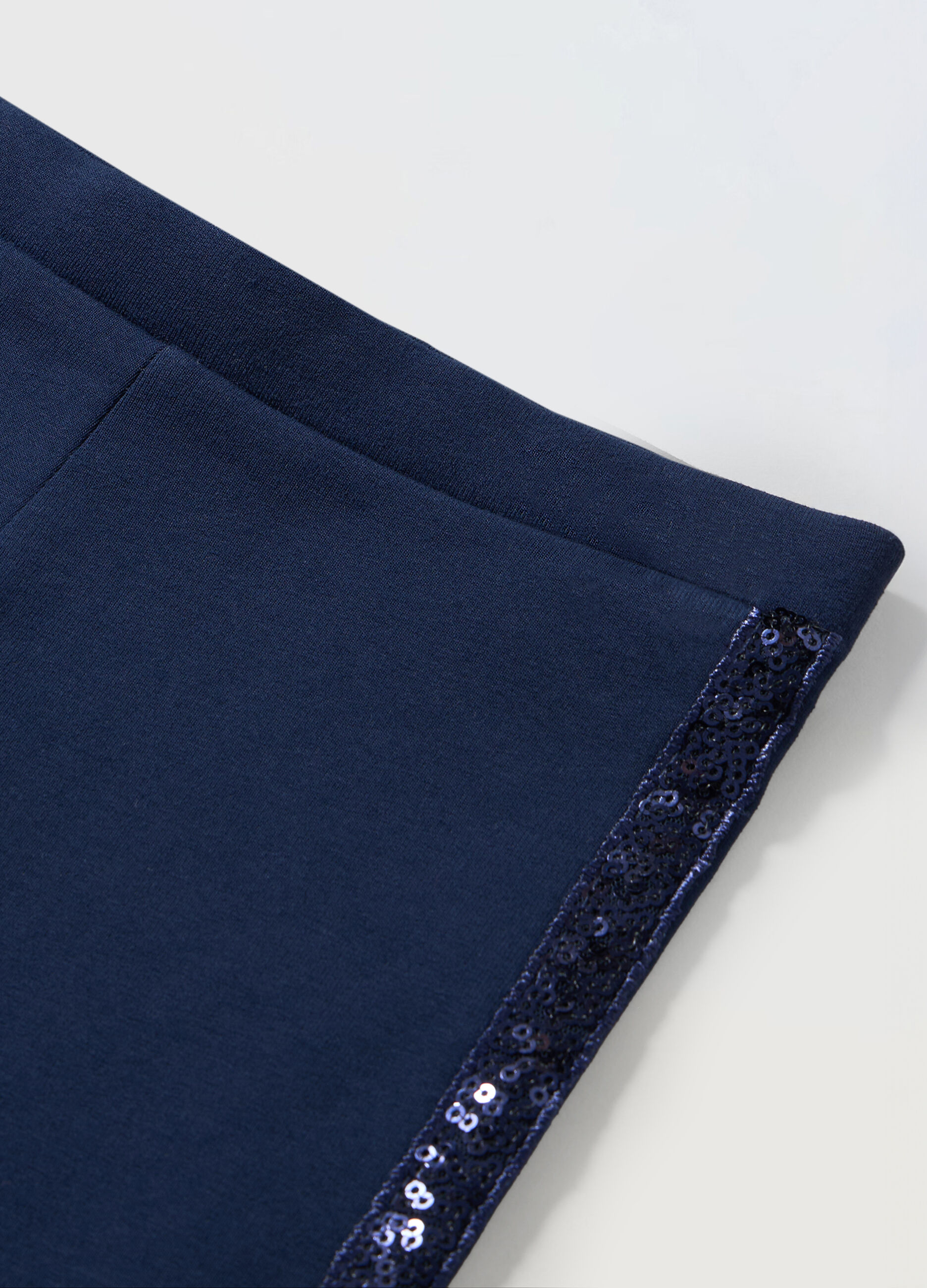 Leggings in felpa di cotone stretch neonata_0