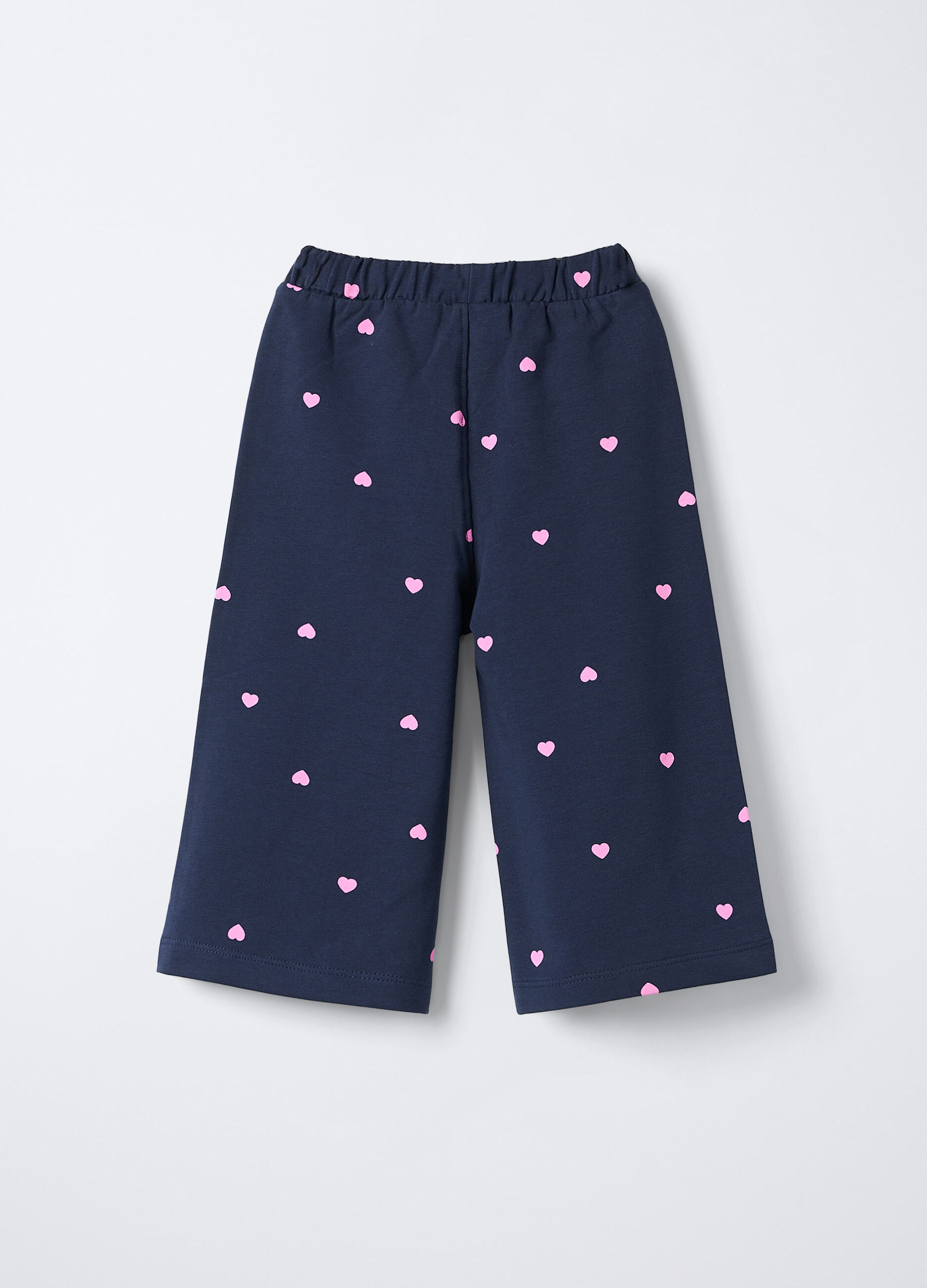 Treggings in cotone garzato stretch Wide Leg bimba_1