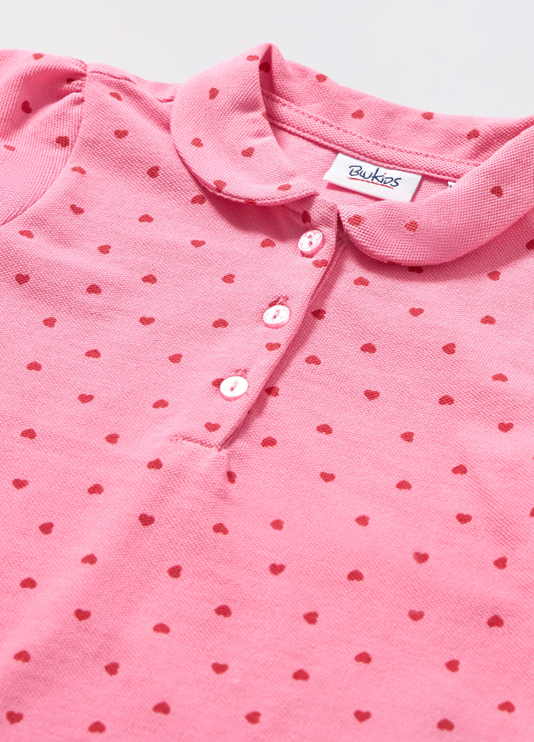 Polo in puro cotone Piquet neonata_1
