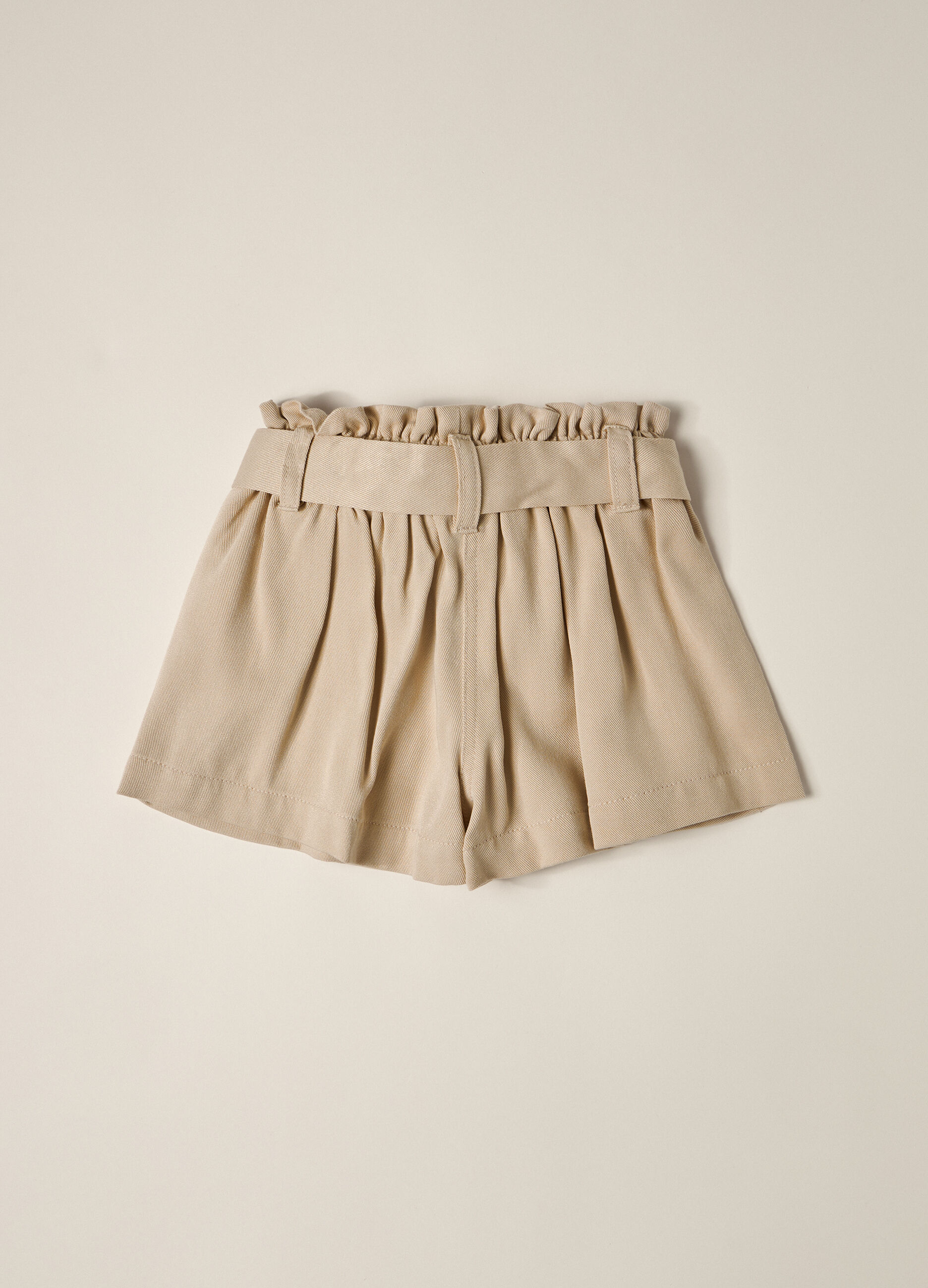 Shorts in twill di pura viscosa IANA neonata_2