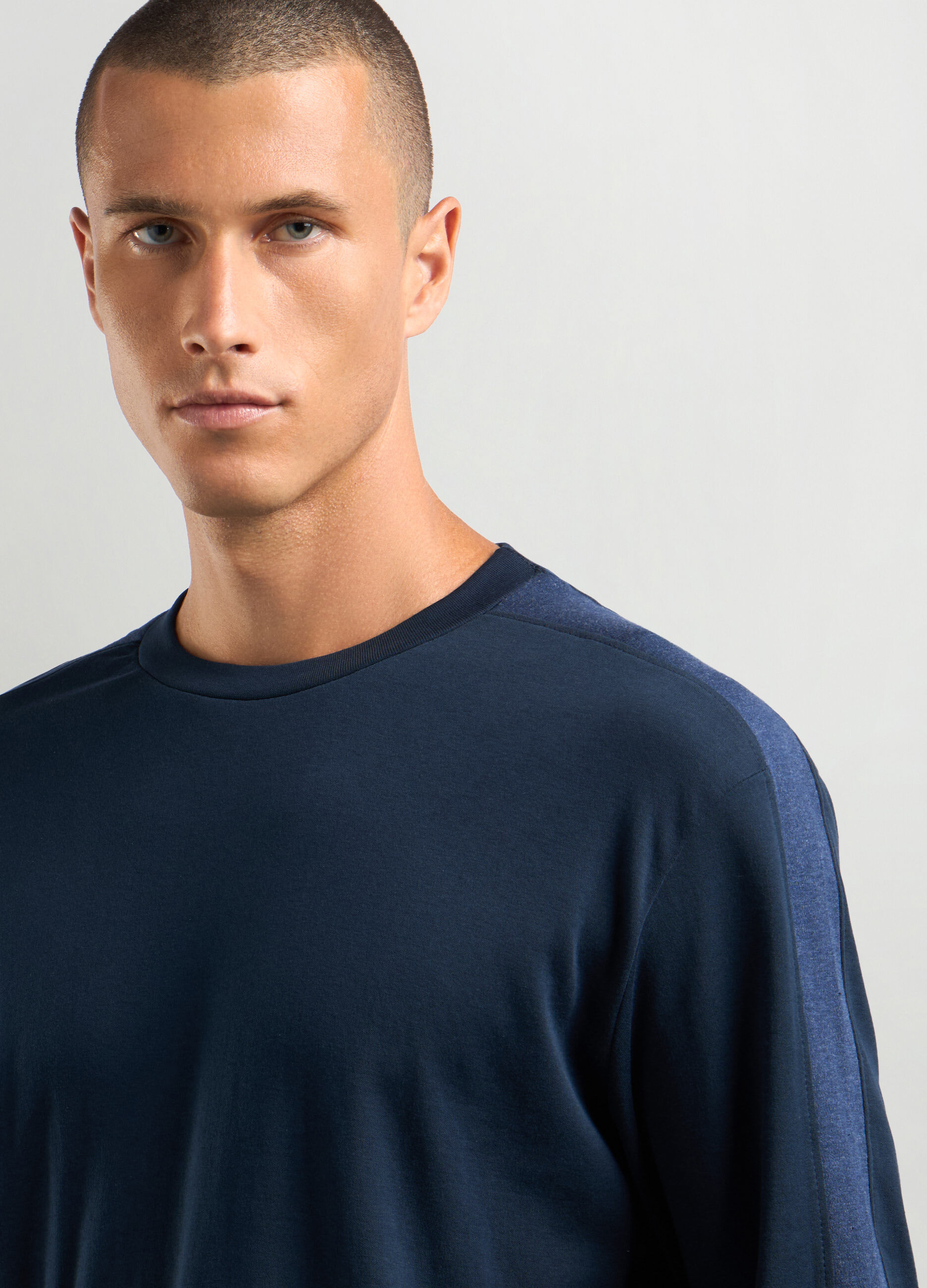 Set pigiama lungo in interlock di cotone uomo_2