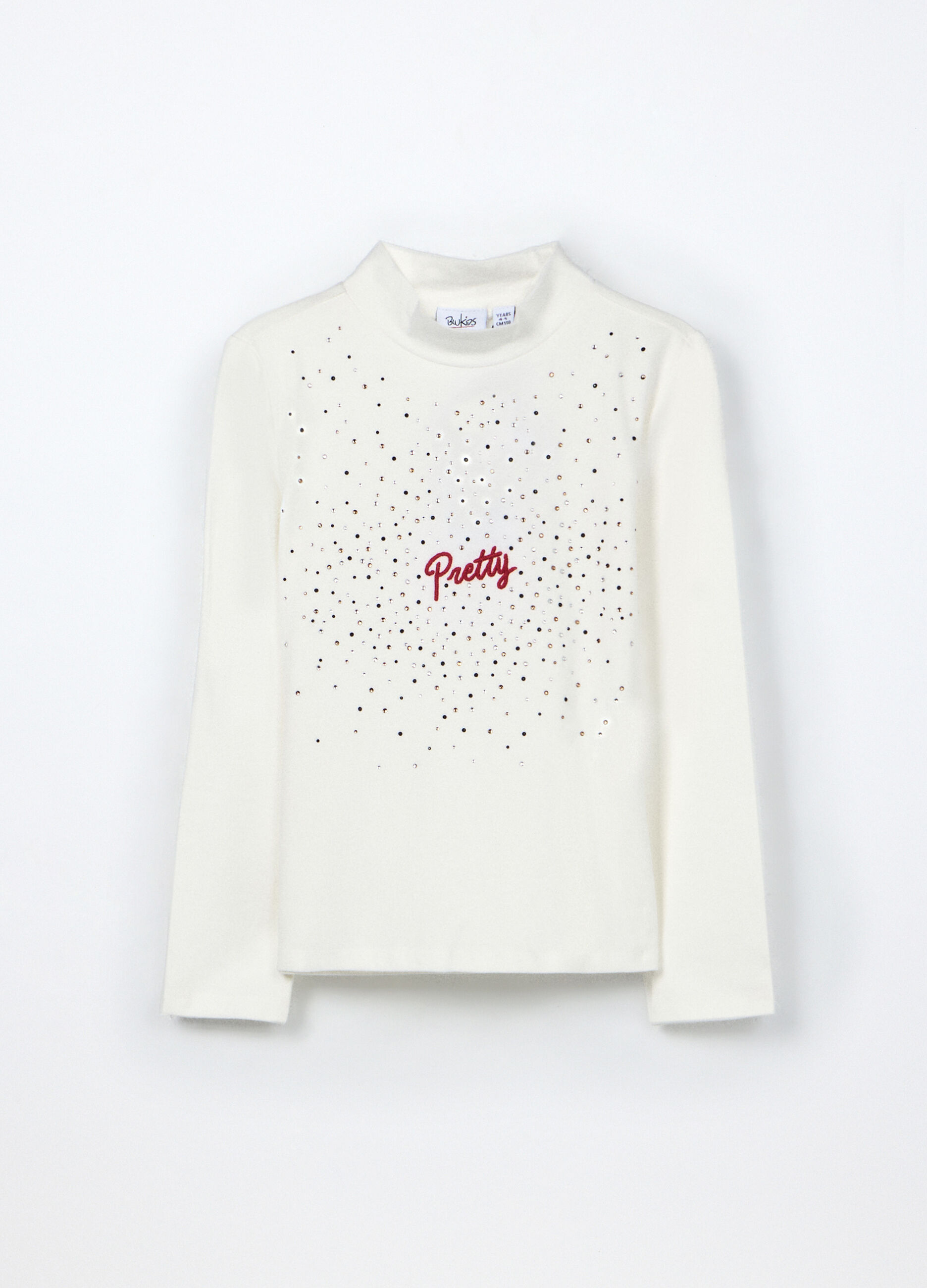 Lupetto in jersey di cotone stretch bambina