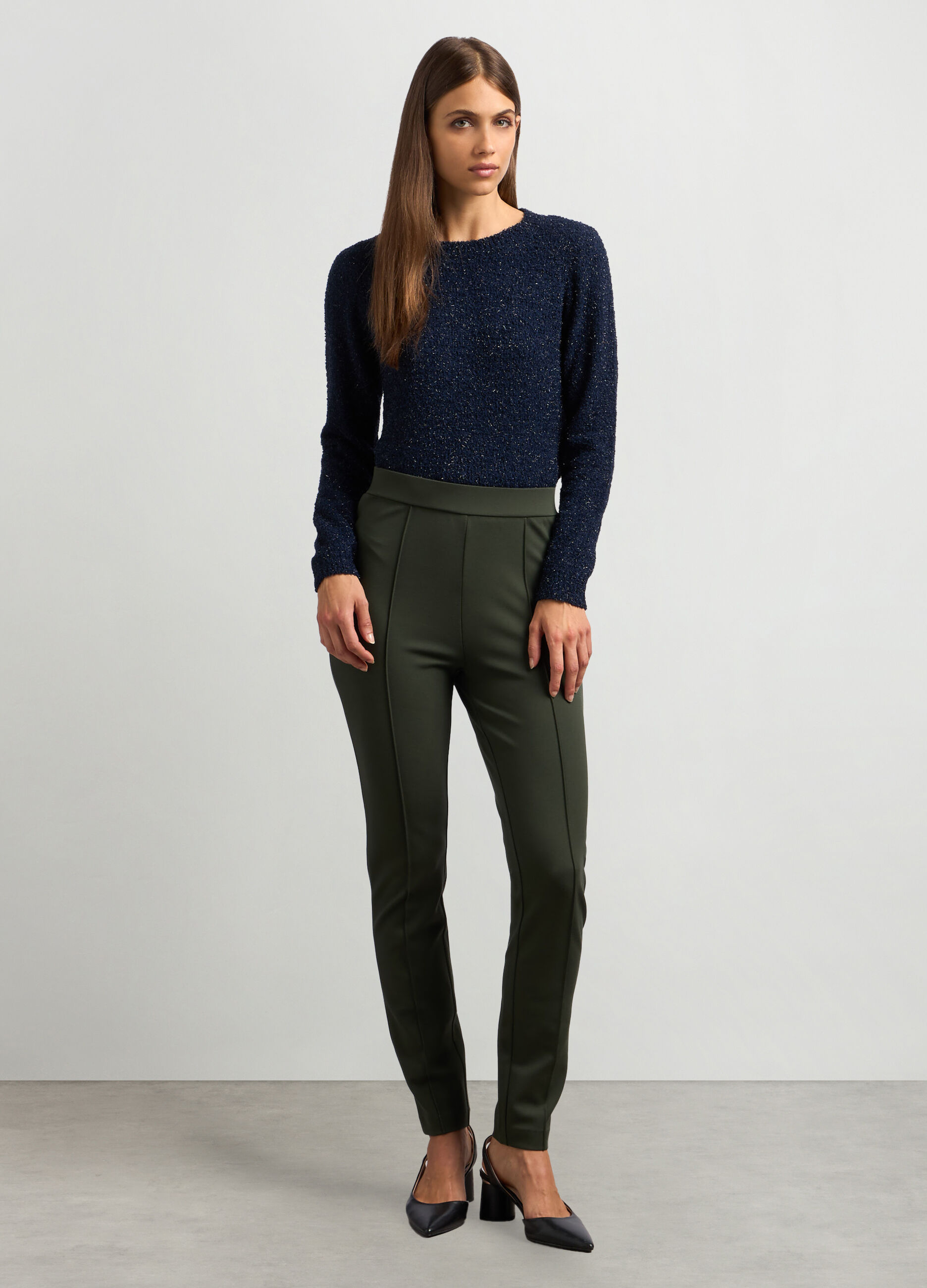Leggings in punto Milano donna_0