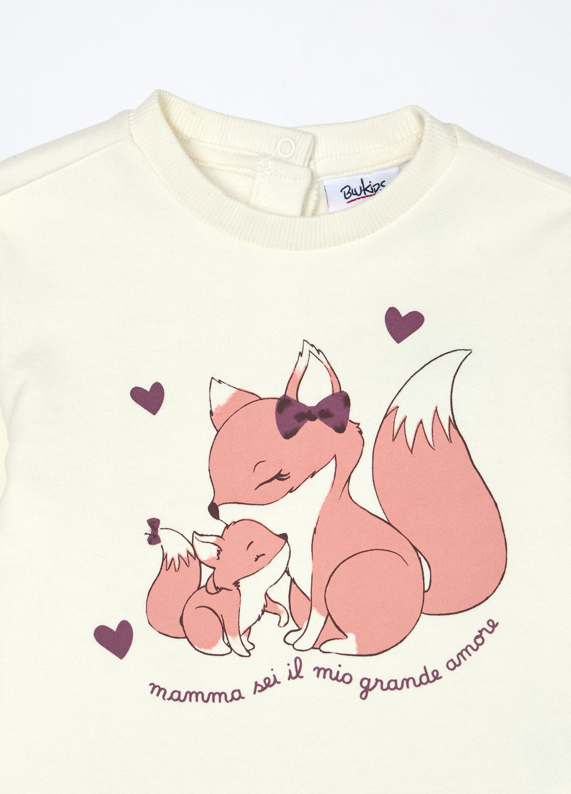 Jogging set in puro cotone fleece neonata_2