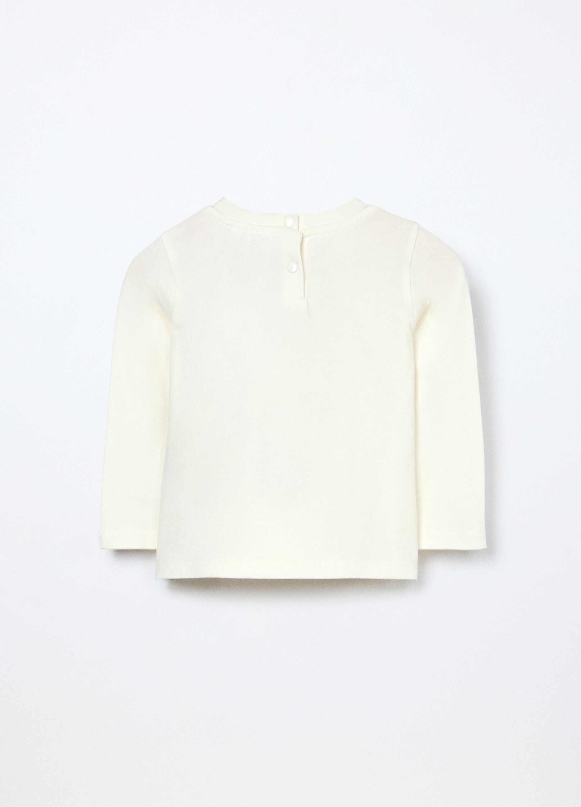 T-shirt in jersey di cotone stretch neonata_1