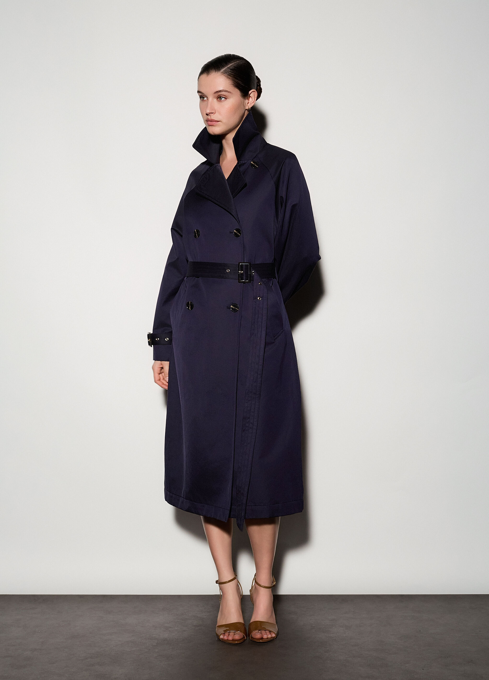 Trench lungo doppiopetto donna_0