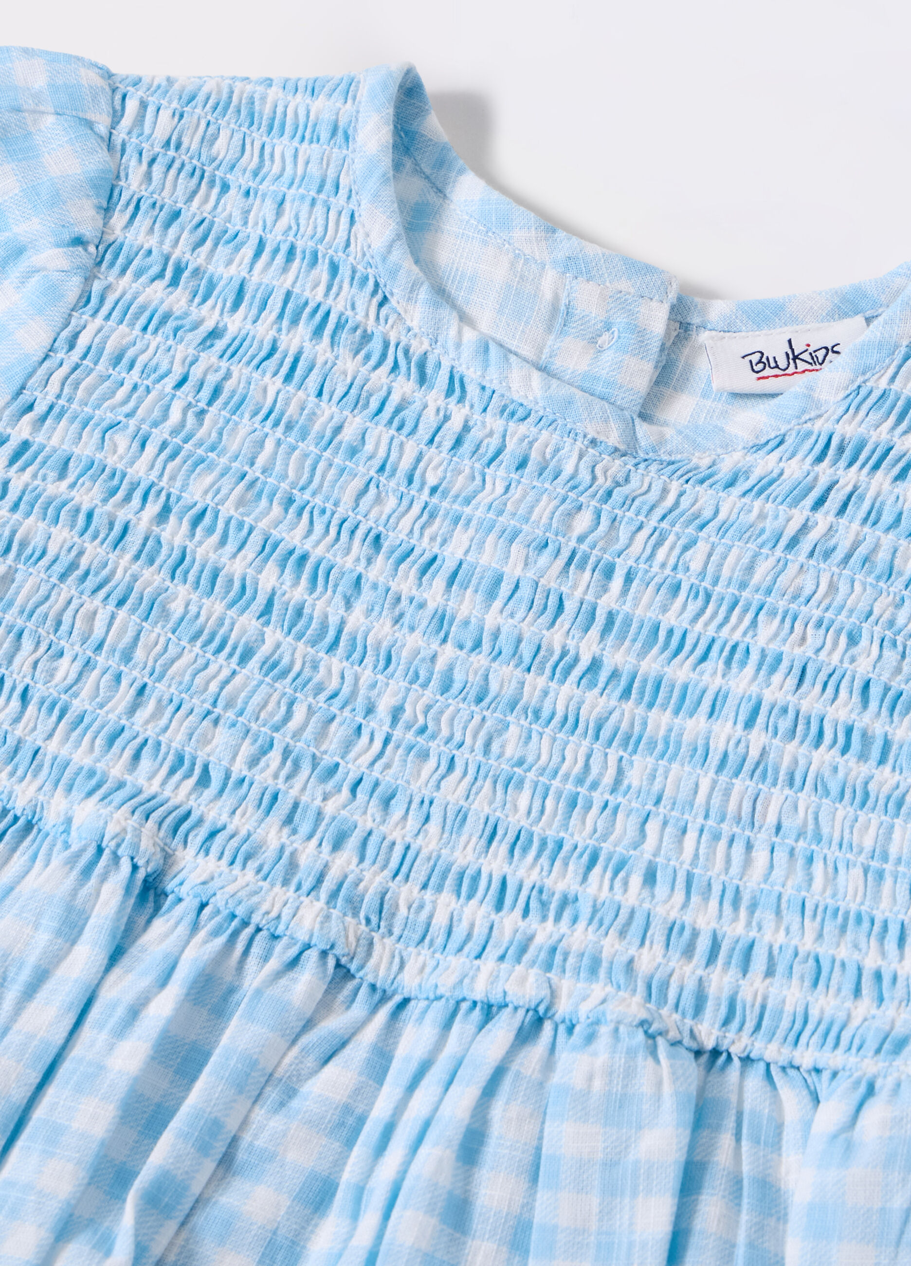 Vestito a quadri in puro cotone IANA neonata
