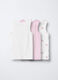 Pack 3 canotte in costina di puro cotone bambina_1