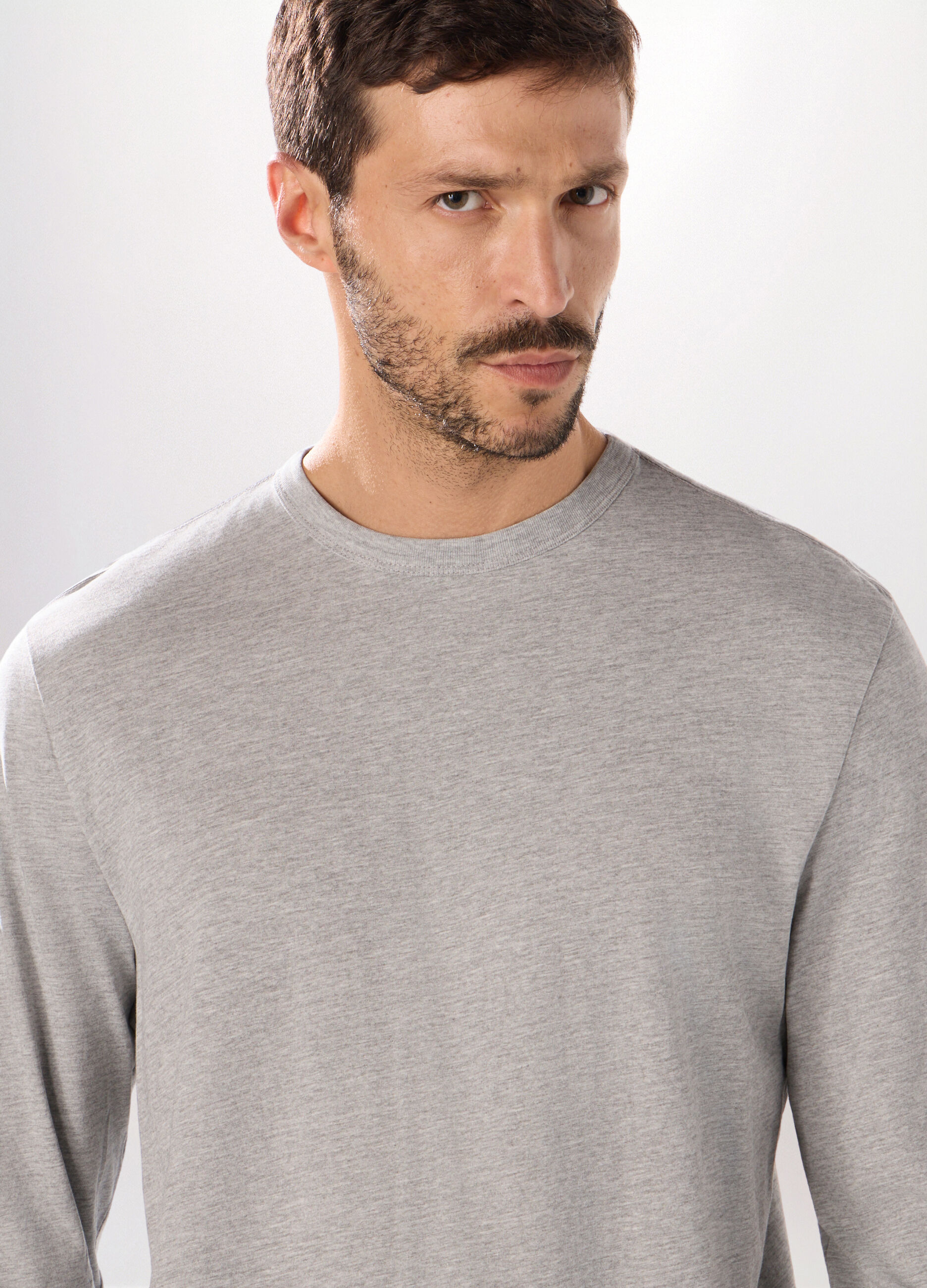 T-shirt maniche lunghe in cotone uomo_2