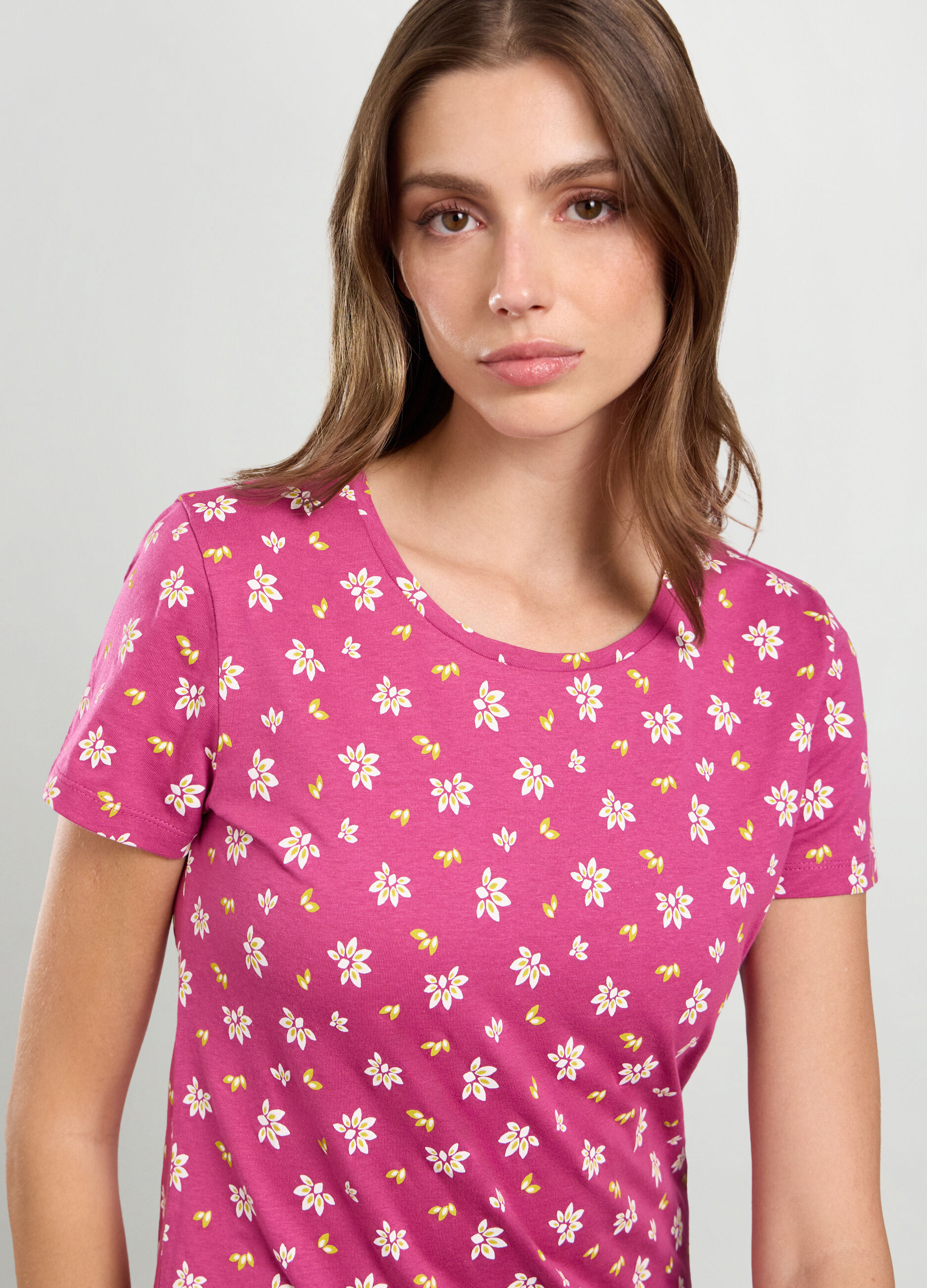 T-shirt in jersey di puro cotone riciclato donna_2