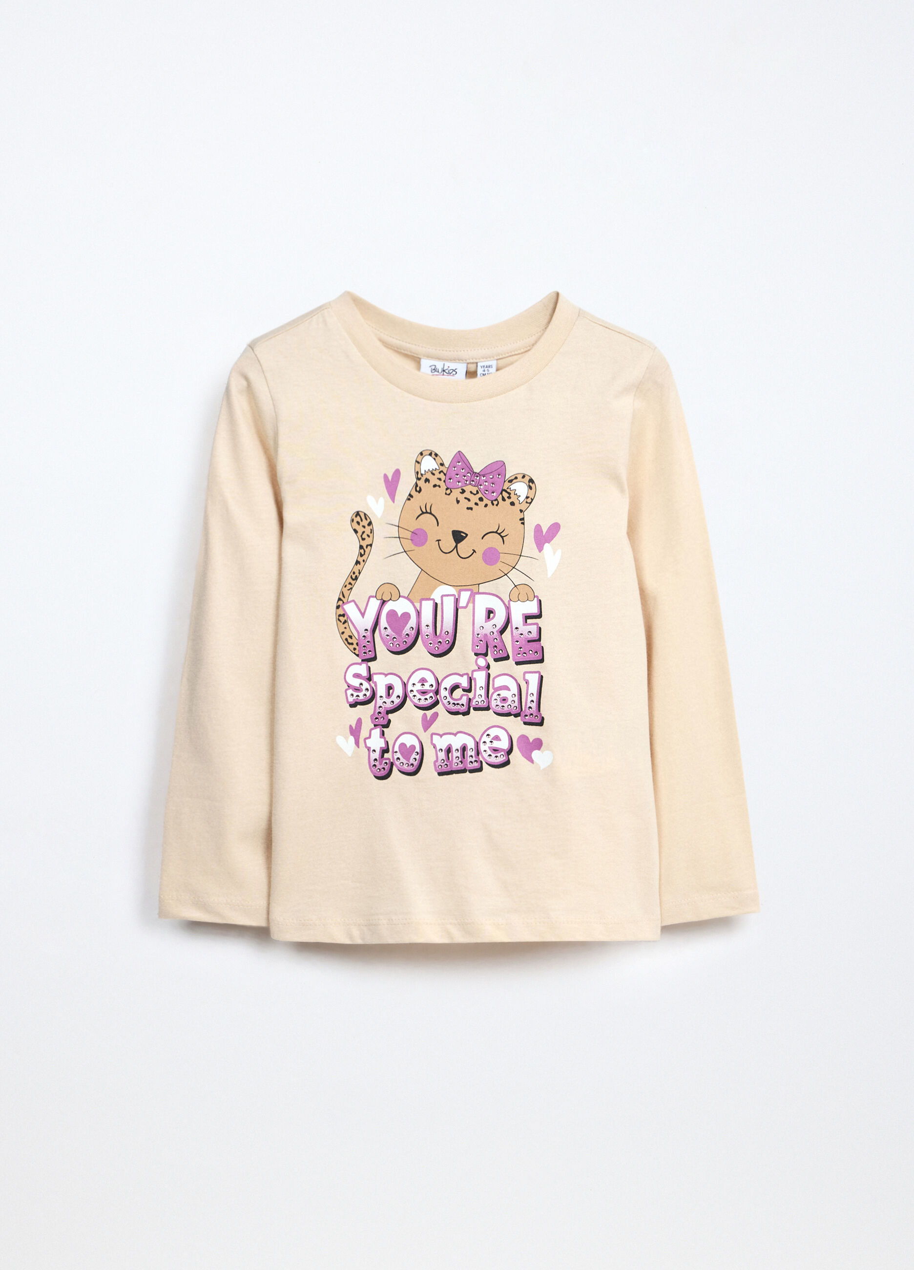 T-shirt in jersey di puro cotone bambina_0