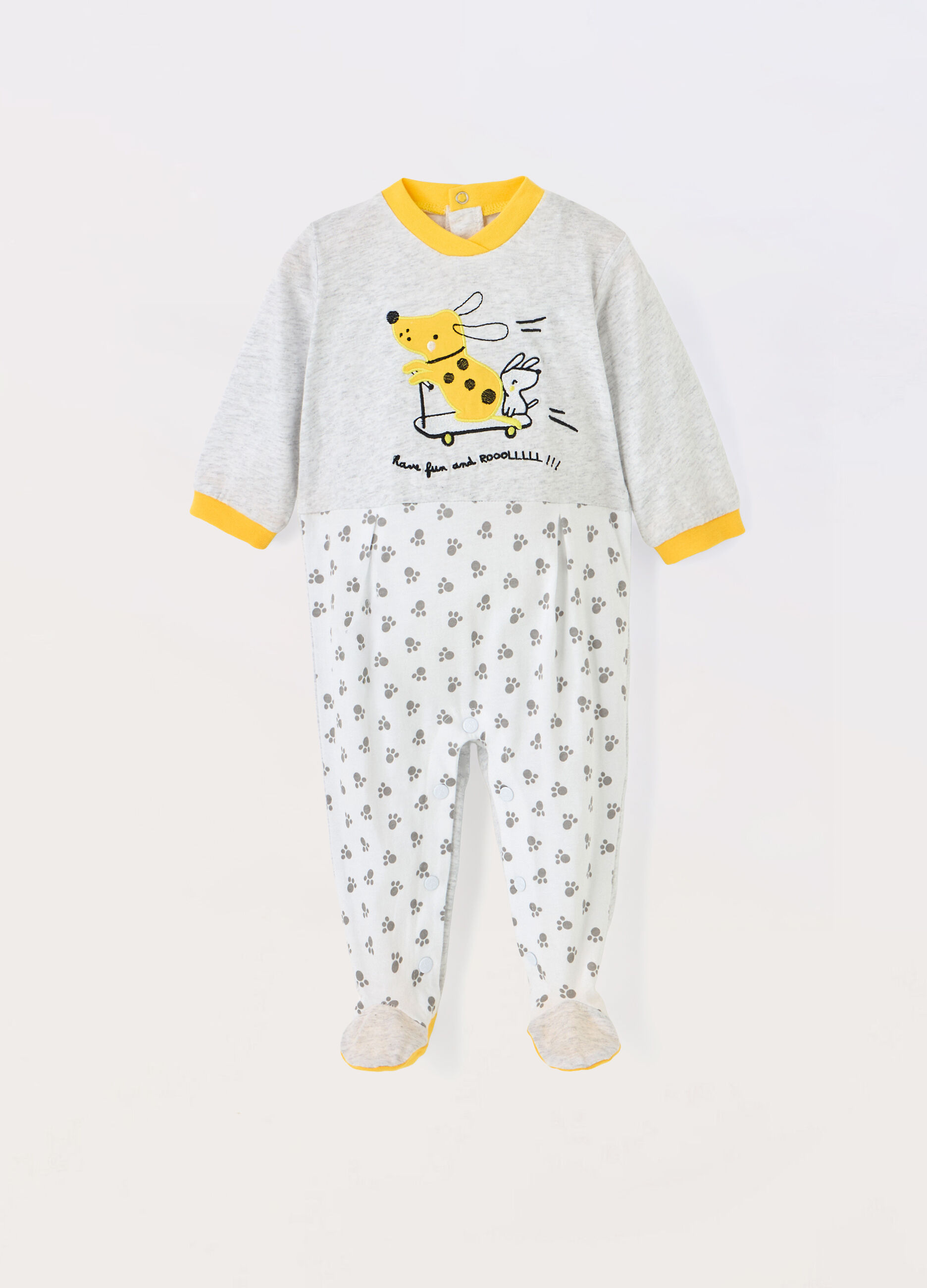 Tutina in jersey di puro cotone neonato_0