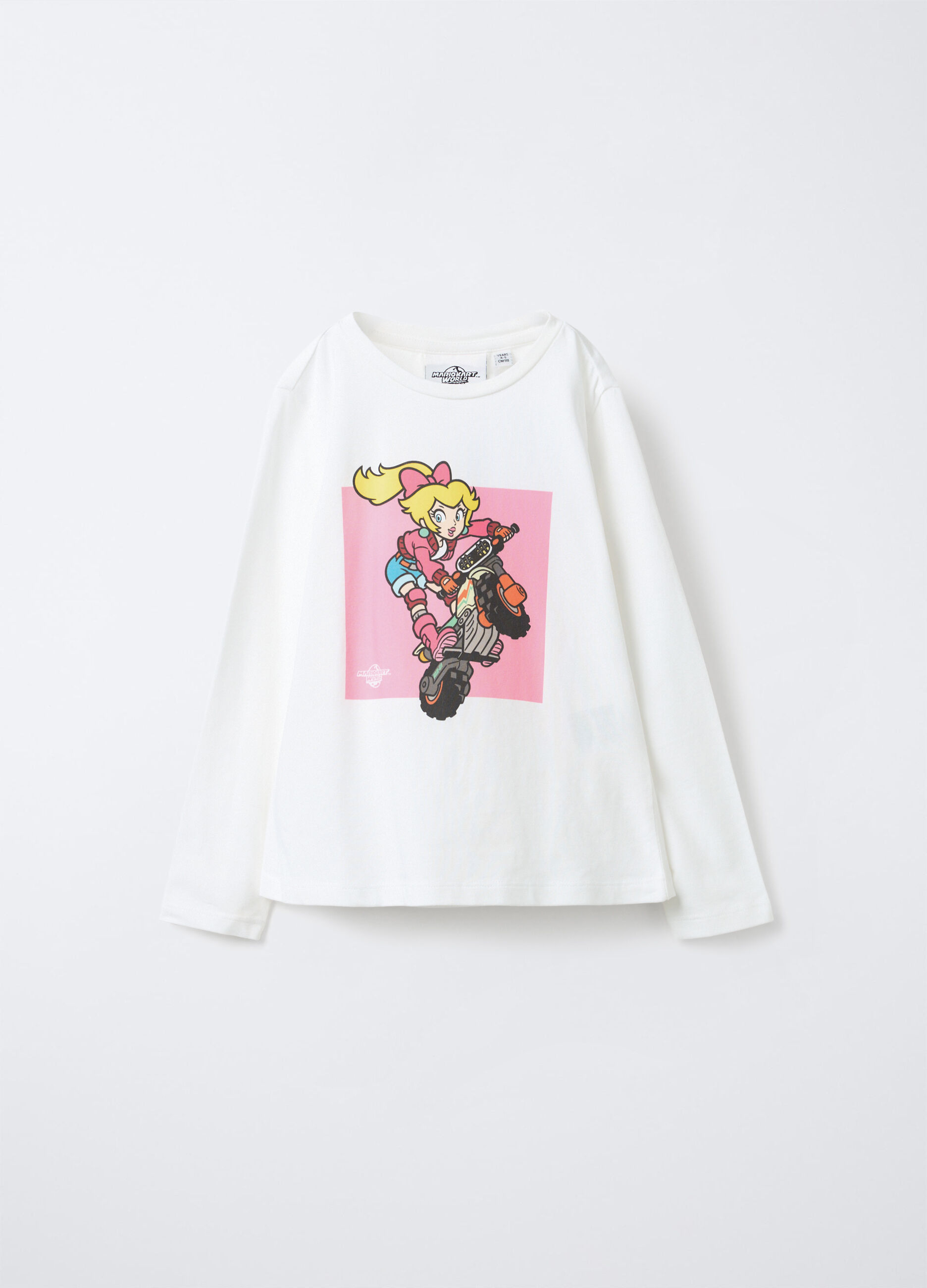 T-shirt Mario Kart World in jersey di cotone stretch bambina_0