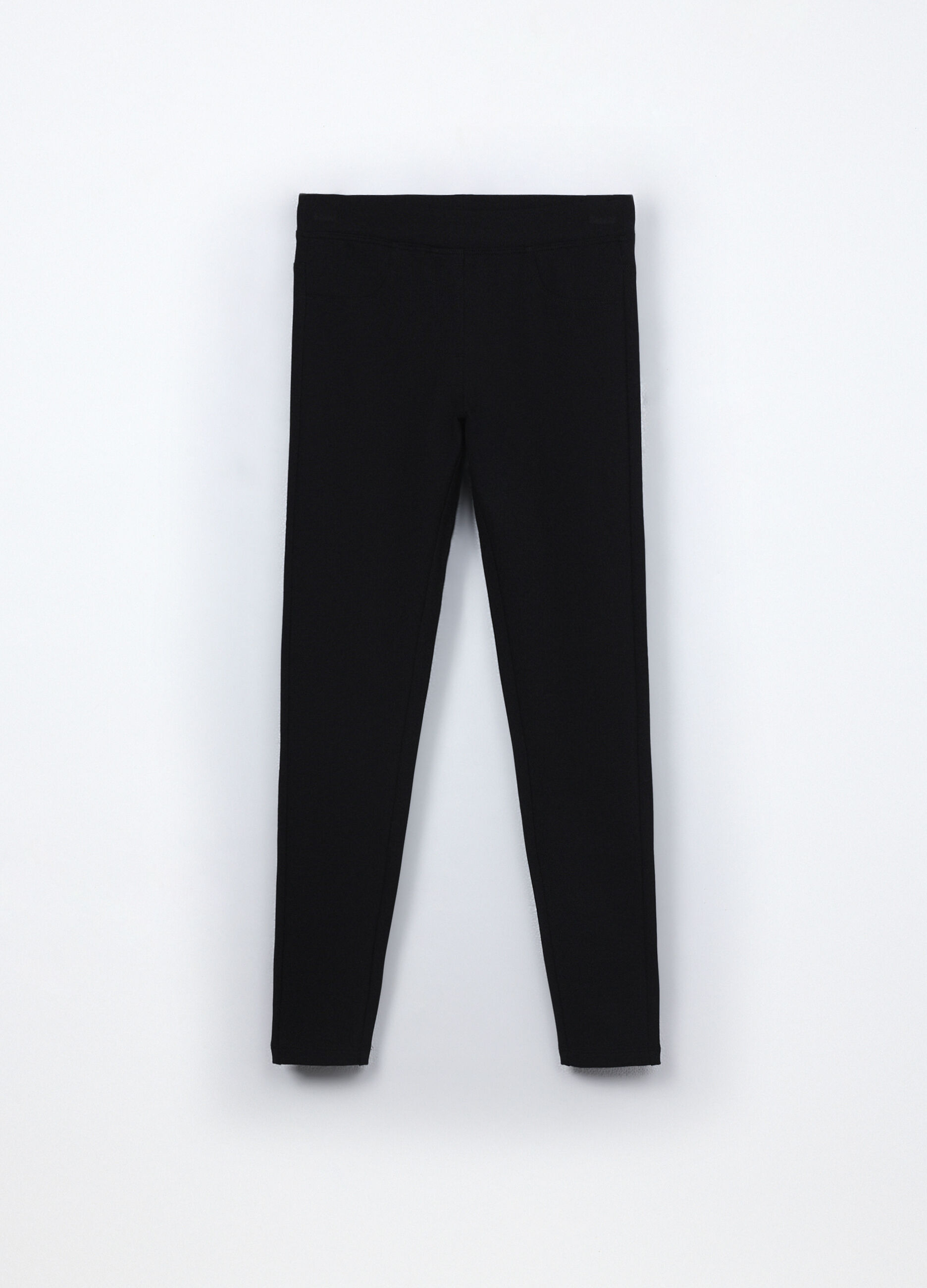 Treggings in french terry di cotone stretch bambina_0