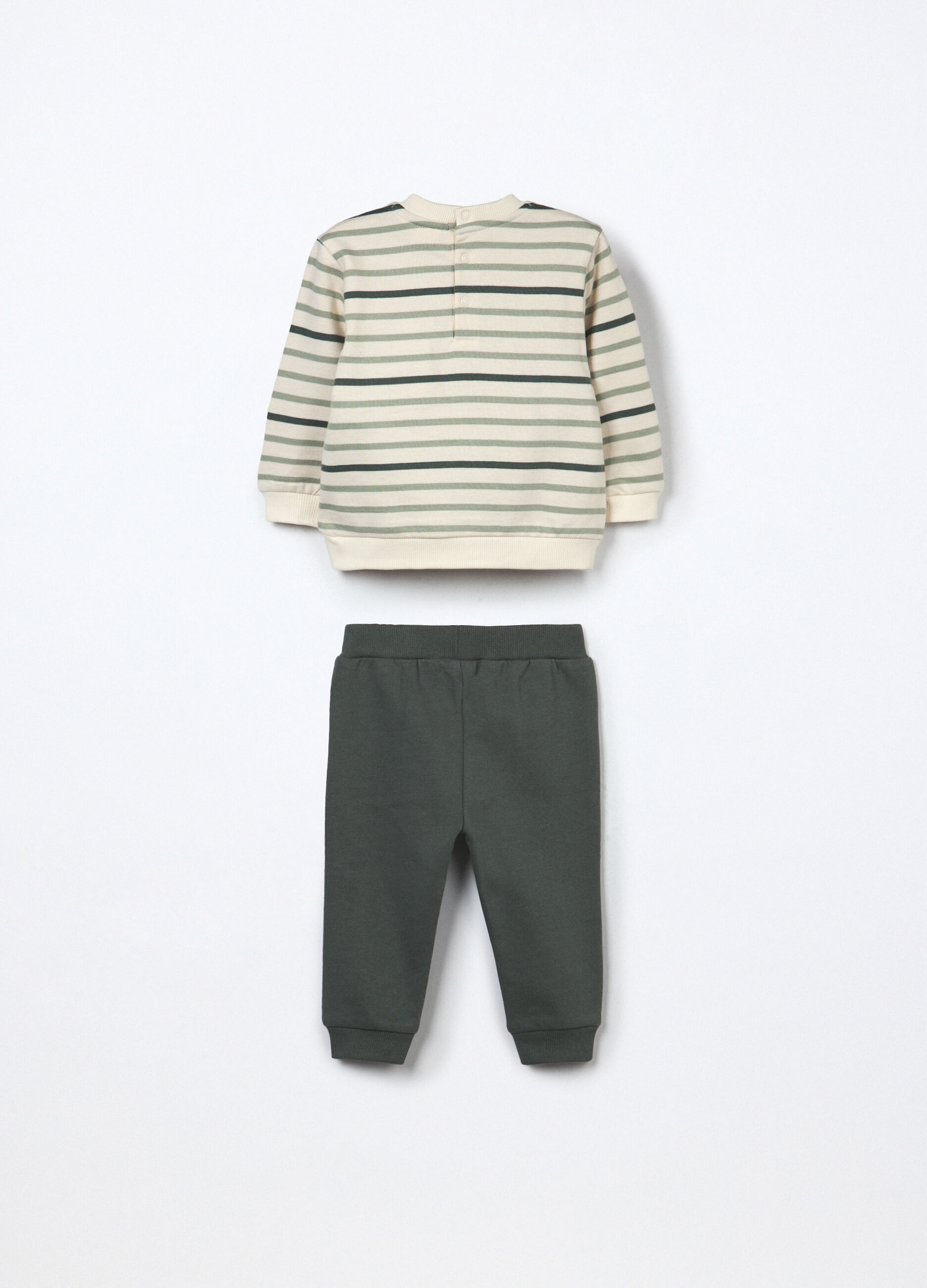 Jogging set in felpa di puro cotone neonato_1