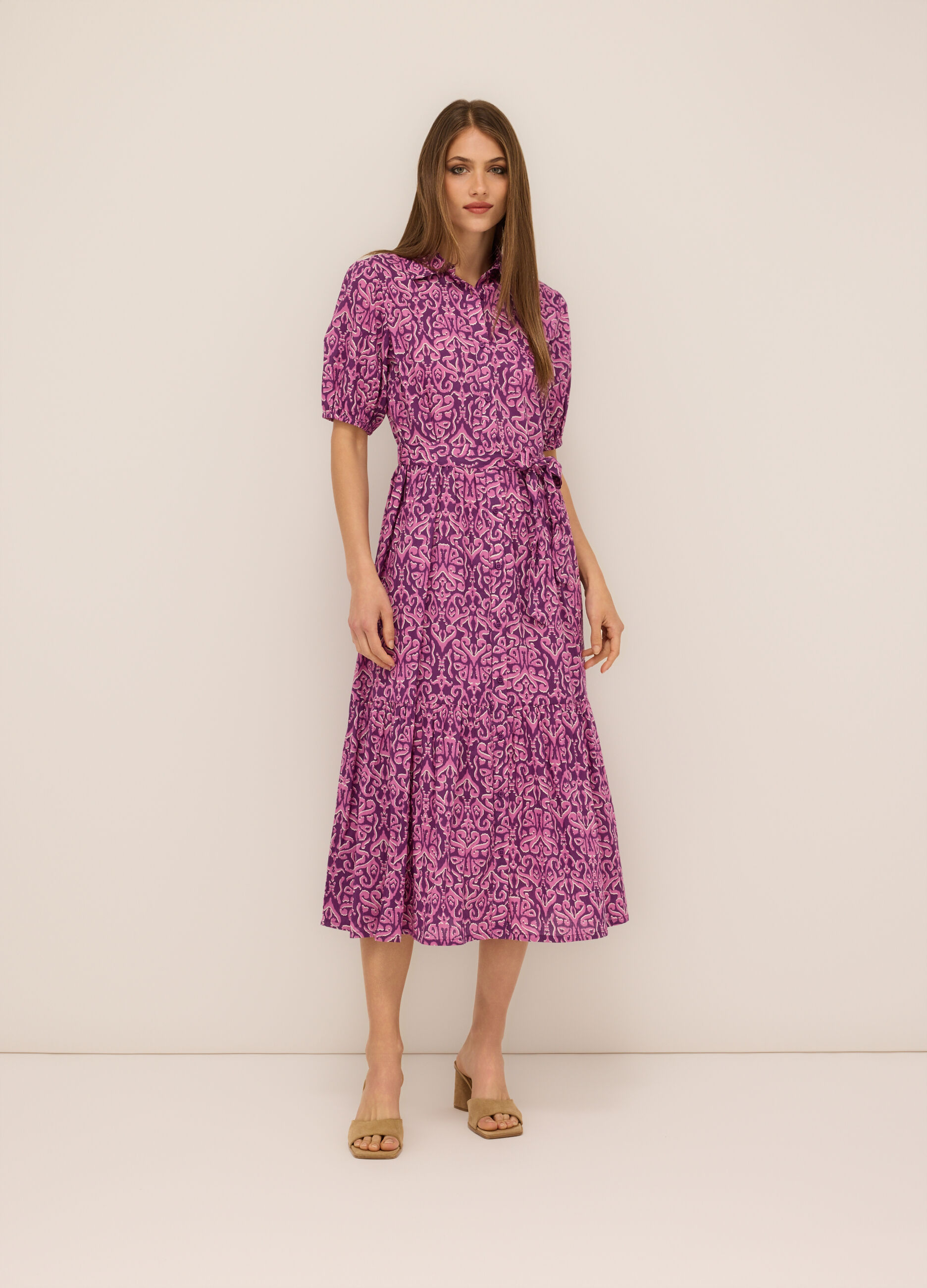 Vestito lungo in puro cotone donna_0