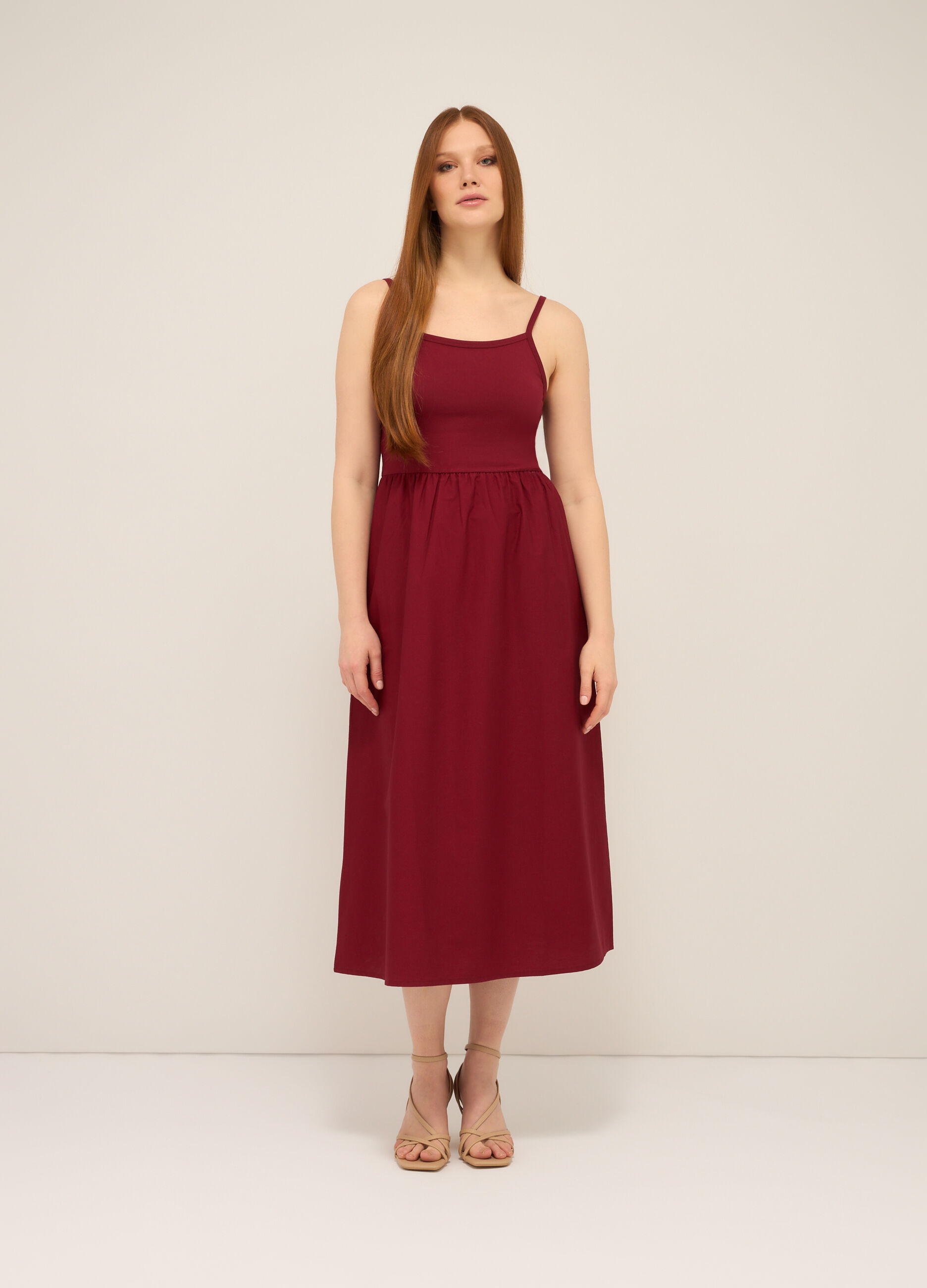 Abito lungo in puro cotone donna_0